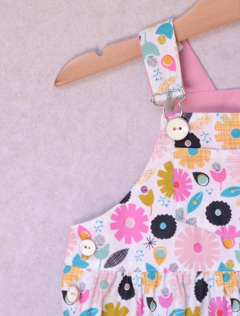 Two Stitches - Frankie Dungarees or Dress Sewing Pattern 6 months - 2 years