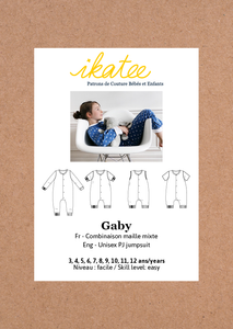 Ikatee - GABY Unisex PJ Jumpsuit  3-12 Years - Paper Sewing Pattern