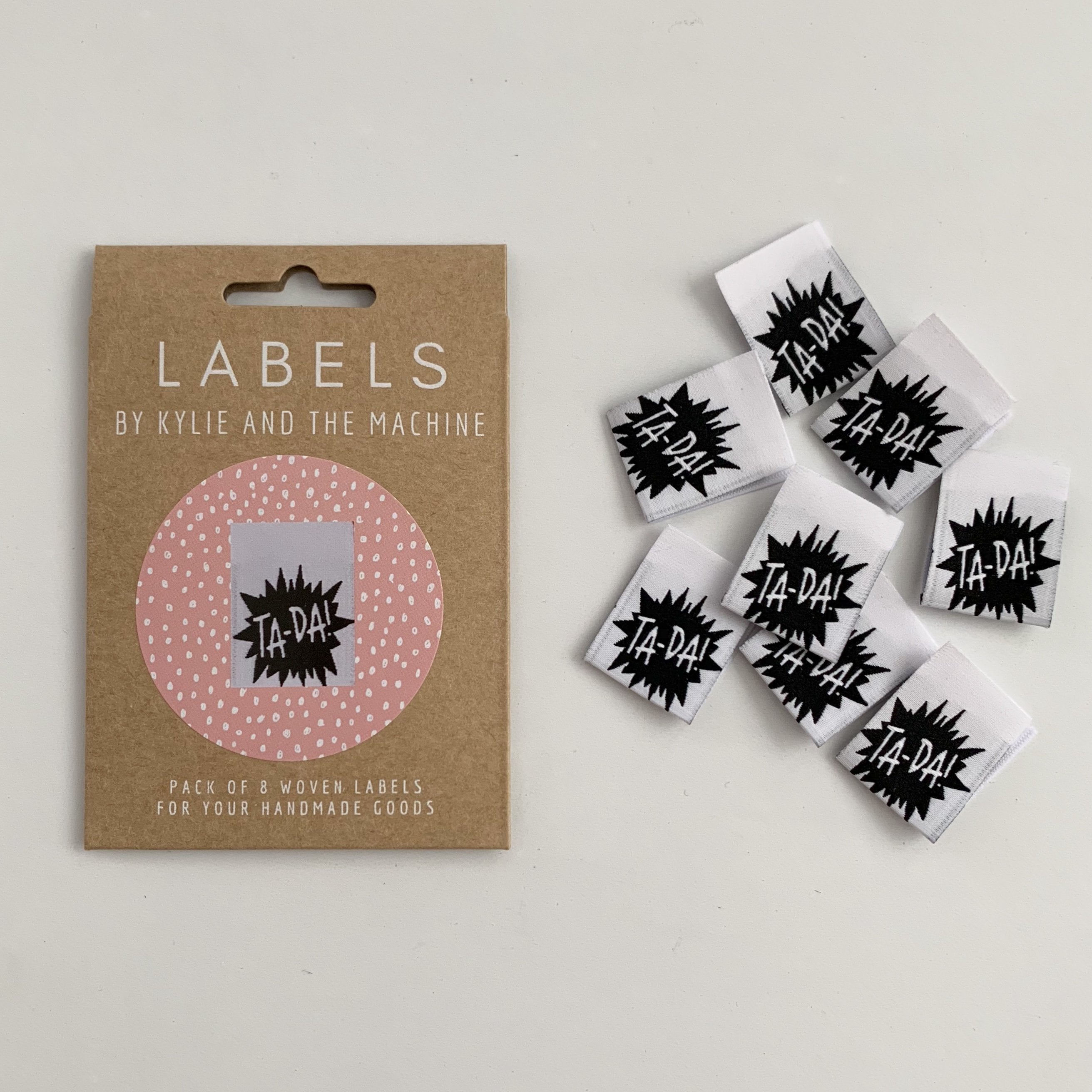 Kylie and the Machine - "TA-DA " Pack of 8 Woven Labels