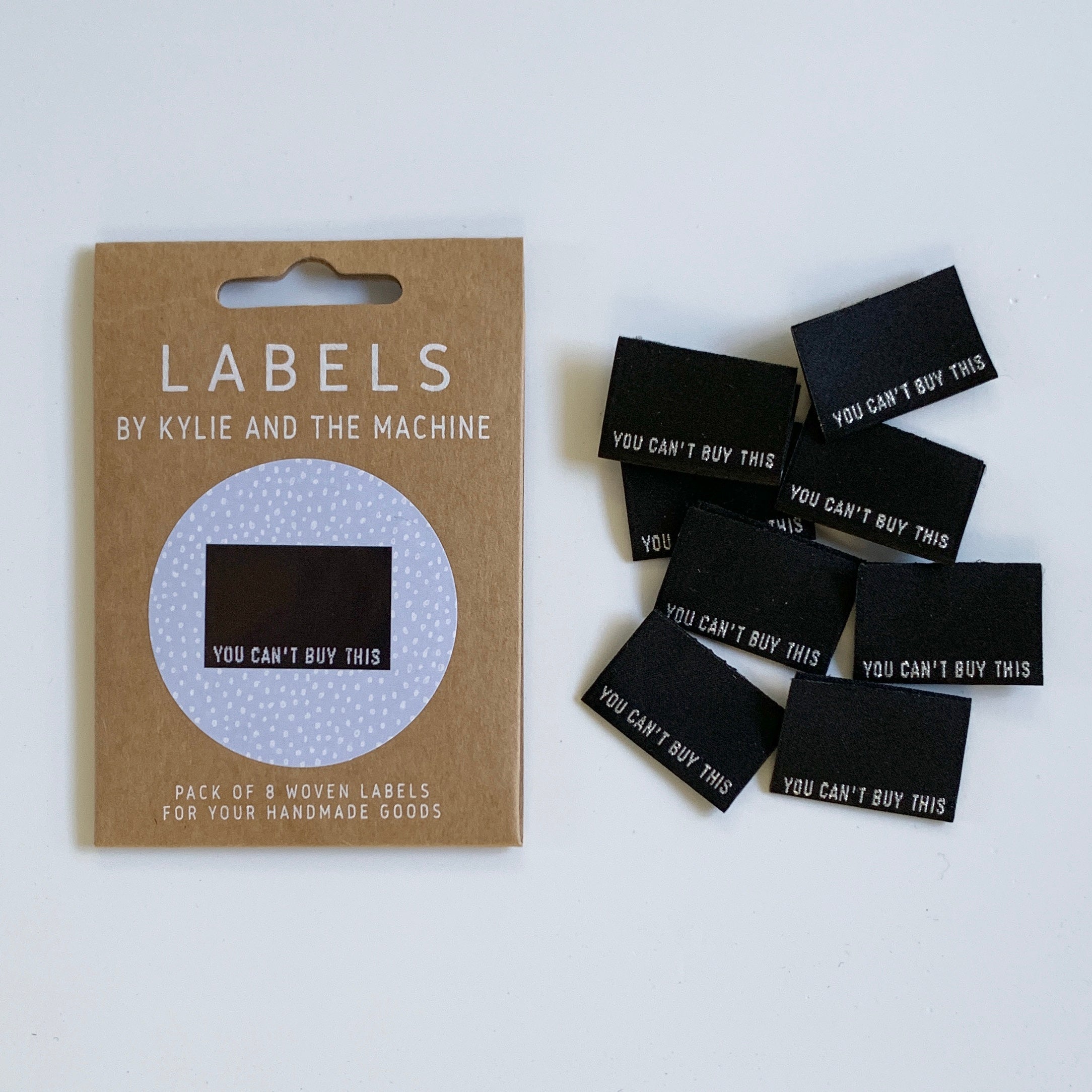 Kylie and the Machine - "YOU CAN'T BUY THIS" Pack of 8 Woven Labels