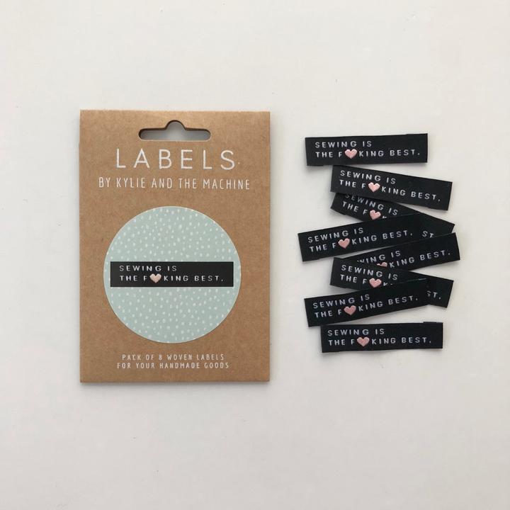 Kylie and the Machine - "SEWING IS THE *** BEST " Pack of 8 Woven Labels