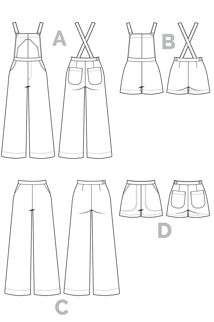 Closet Core - Jenny Overalls & Trousers Sewing Pattern