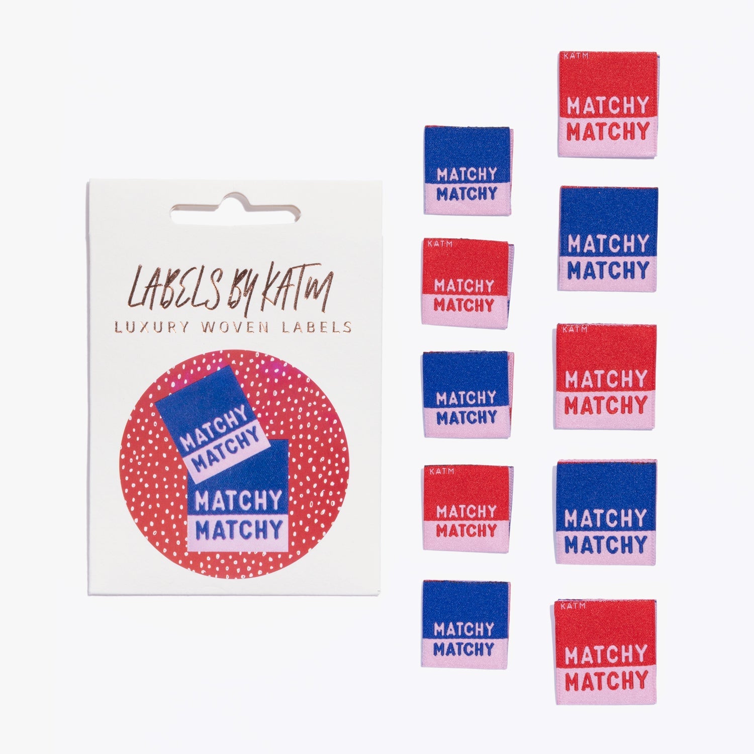 Kylie and the Machine - *NEW* “MATCHY MATCHY" Pack of 10 Woven Labels