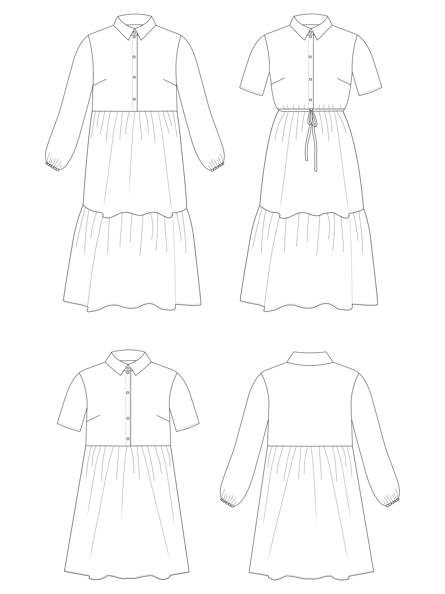 Sewing Kit - Lyra Shirt Dress in Mosaics Viscose (Multiple Colours)