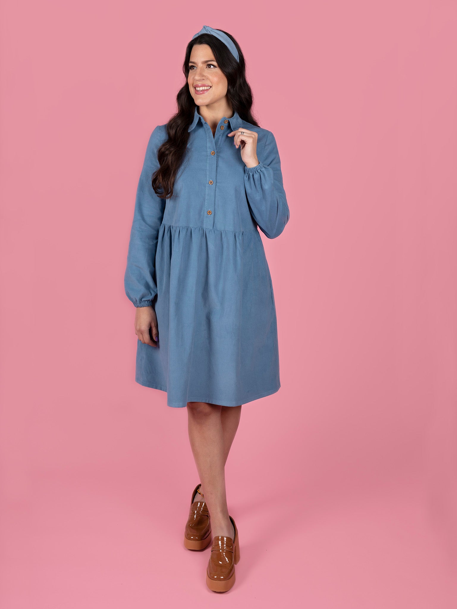 Sewing Kit - Lyra Shirt Dress in Mosaics Viscose (Multiple Colours)