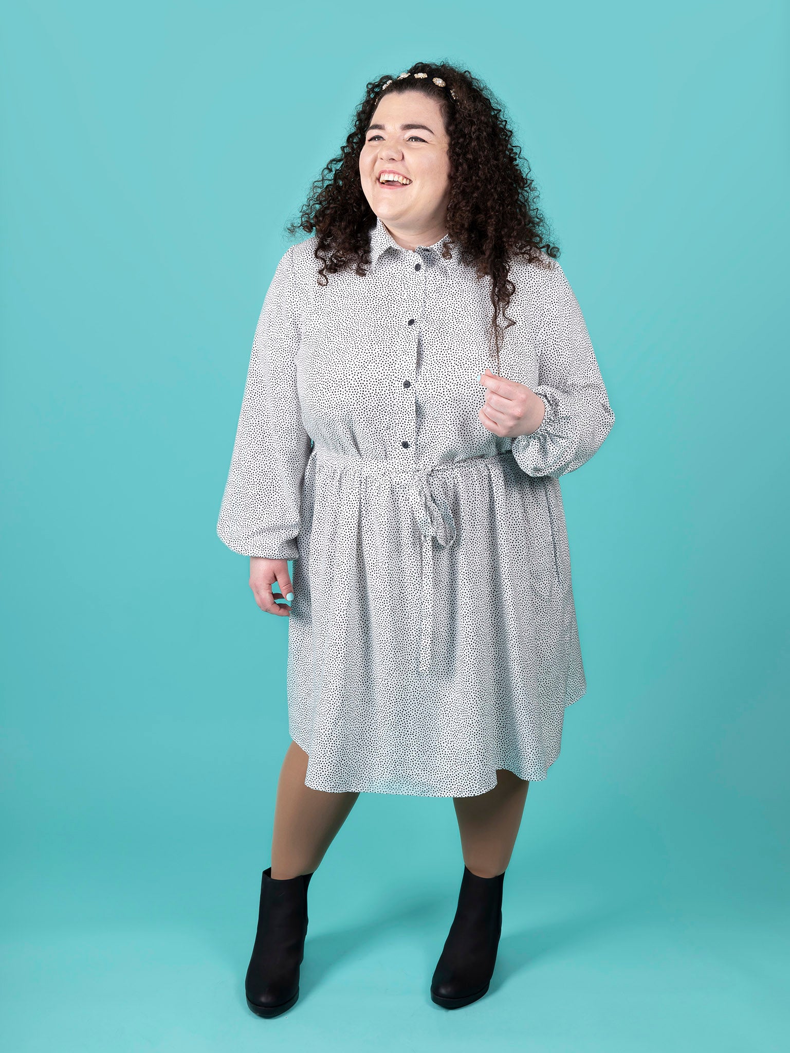 Sewing Kit - Lyra Shirt Dress in Mosaics Viscose (Multiple Colours)