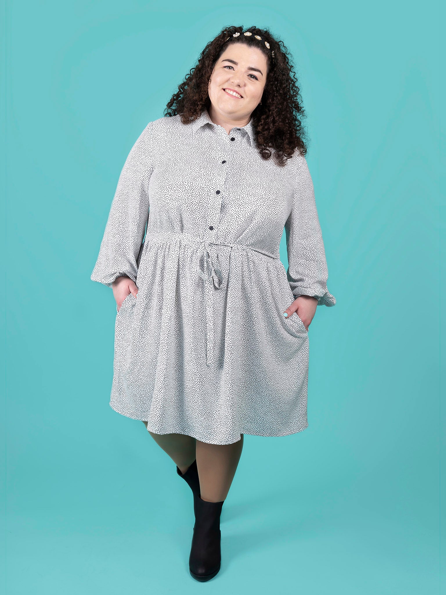 Sewing Kit - Lyra Shirt Dress in Mosaics Viscose (Multiple Colours)