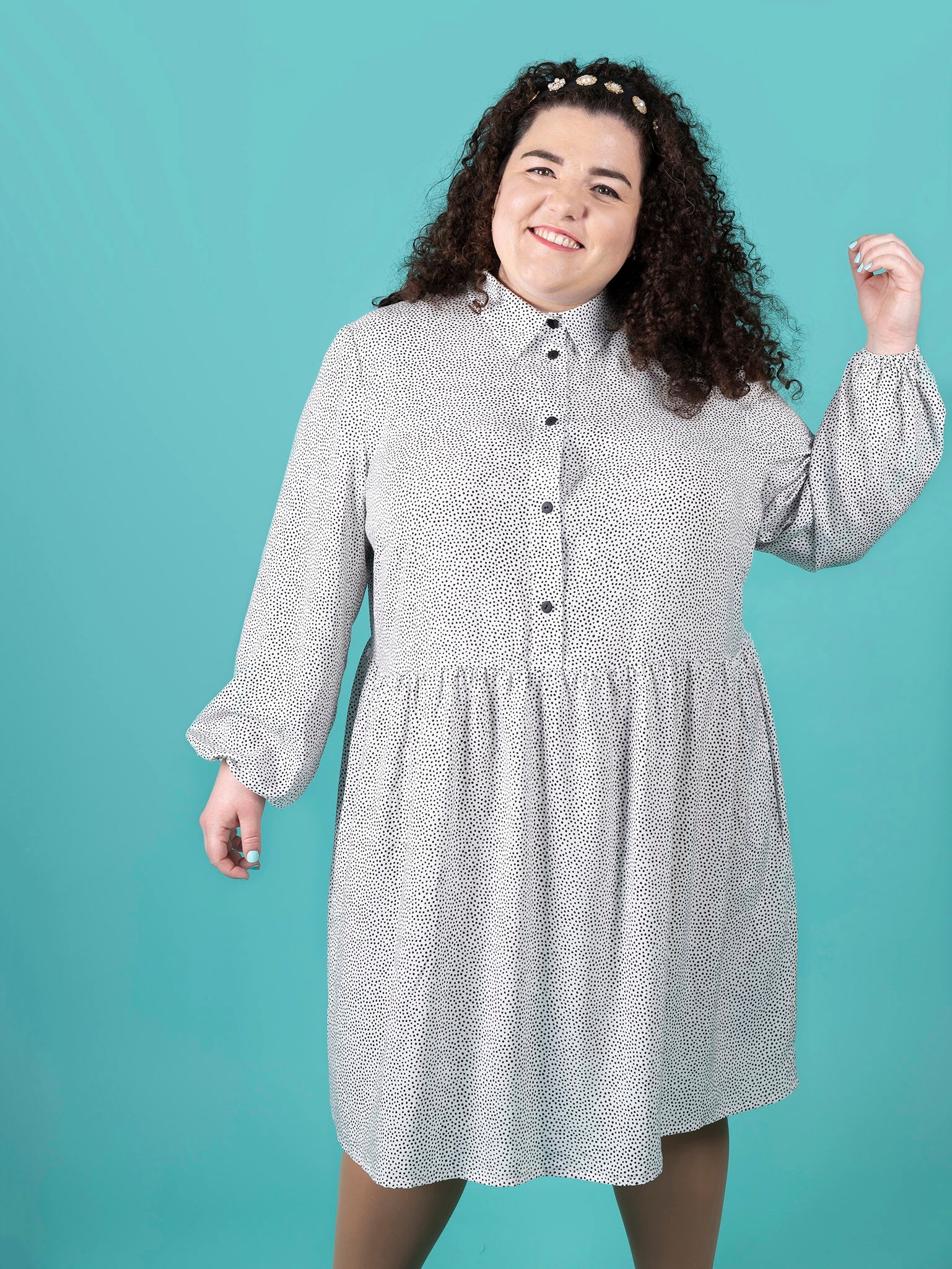 Sewing Kit - Lyra Shirt Dress in Mosaics Viscose (Multiple Colours)