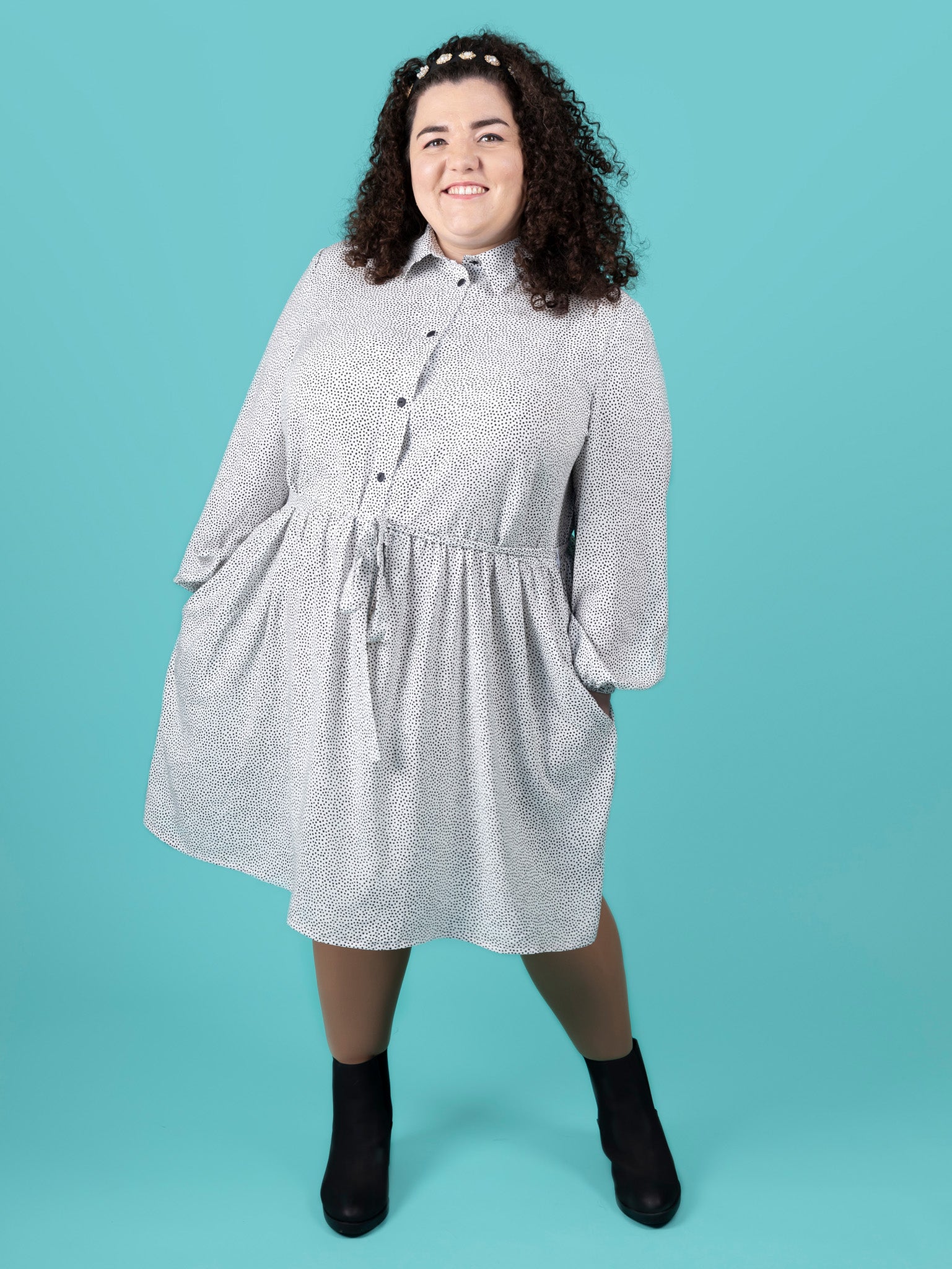Sewing Kit - Lyra Shirt Dress in Mosaics Viscose (Multiple Colours)