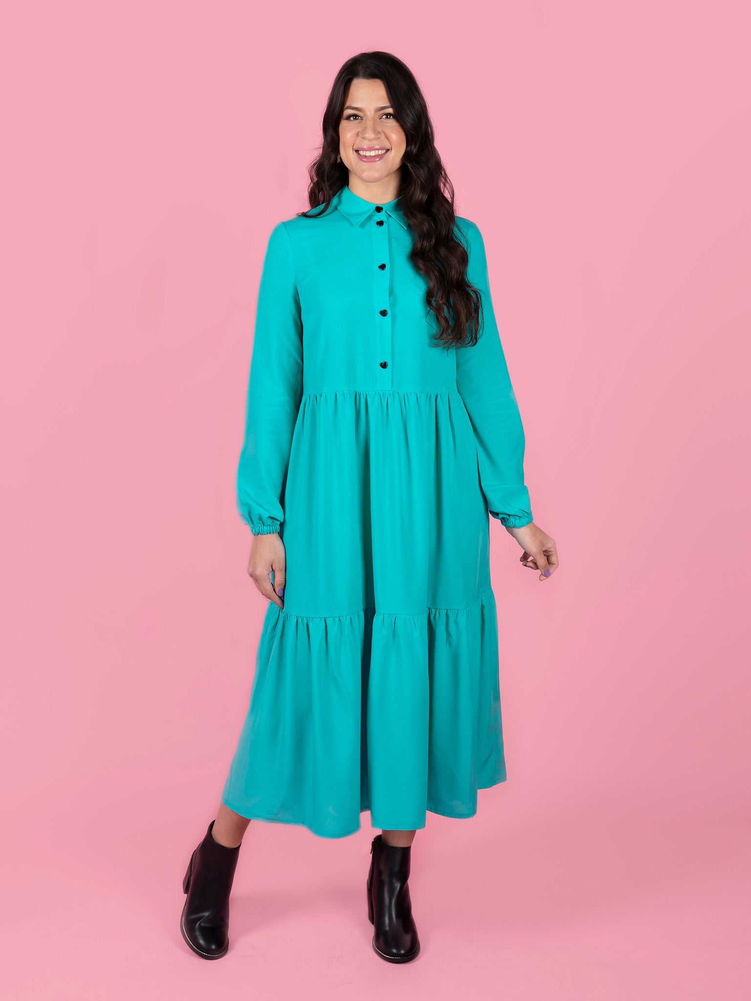 Sewing Kit - Lyra Shirt Dress in Mosaics Viscose (Multiple Colours)
