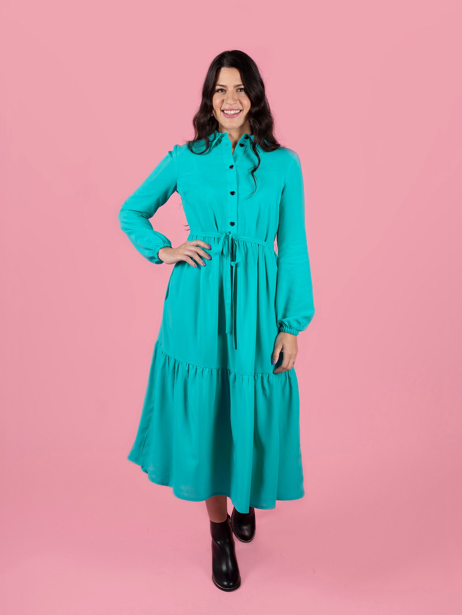 Sewing Kit - Lyra Shirt Dress in Mosaics Viscose (Multiple Colours)