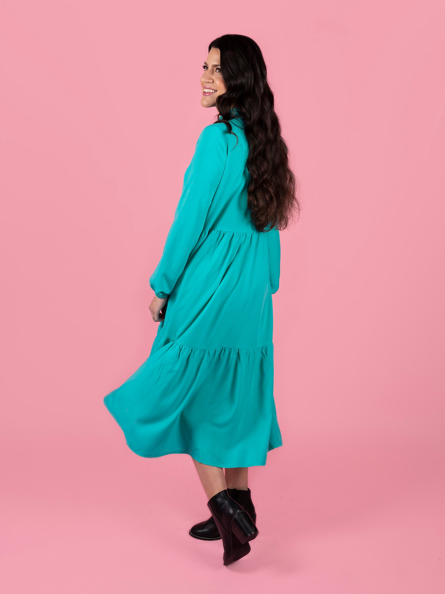 Sewing Kit - Lyra Shirt Dress in Mosaics Viscose (Multiple Colours)