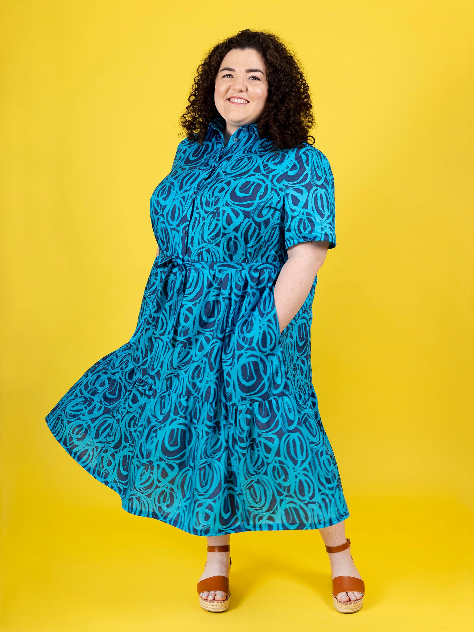 Sewing Kit - Lyra Shirt Dress in Mosaics Viscose (Multiple Colours)