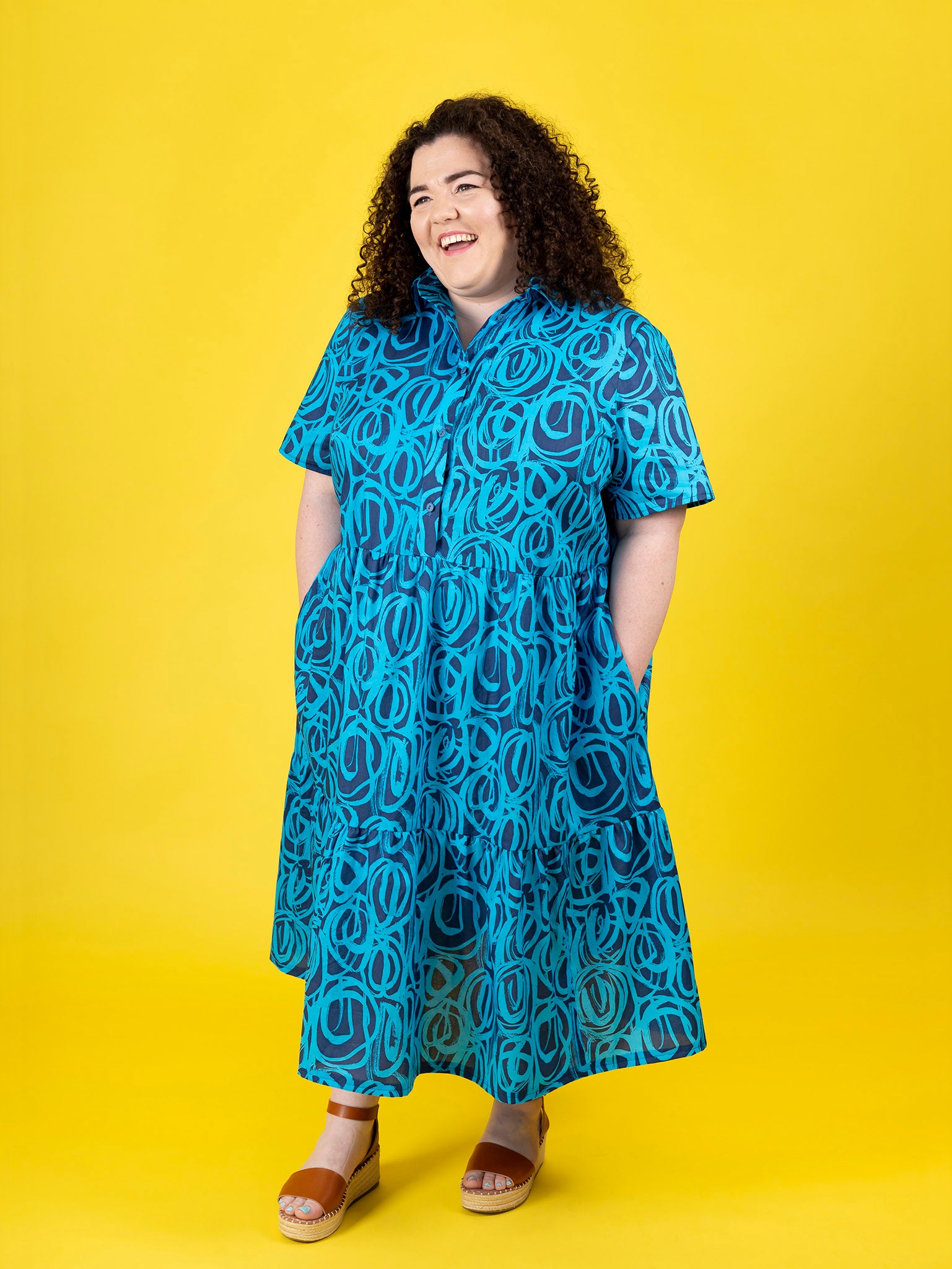 Sewing Kit - Lyra Shirt Dress in Mosaics Viscose (Multiple Colours)