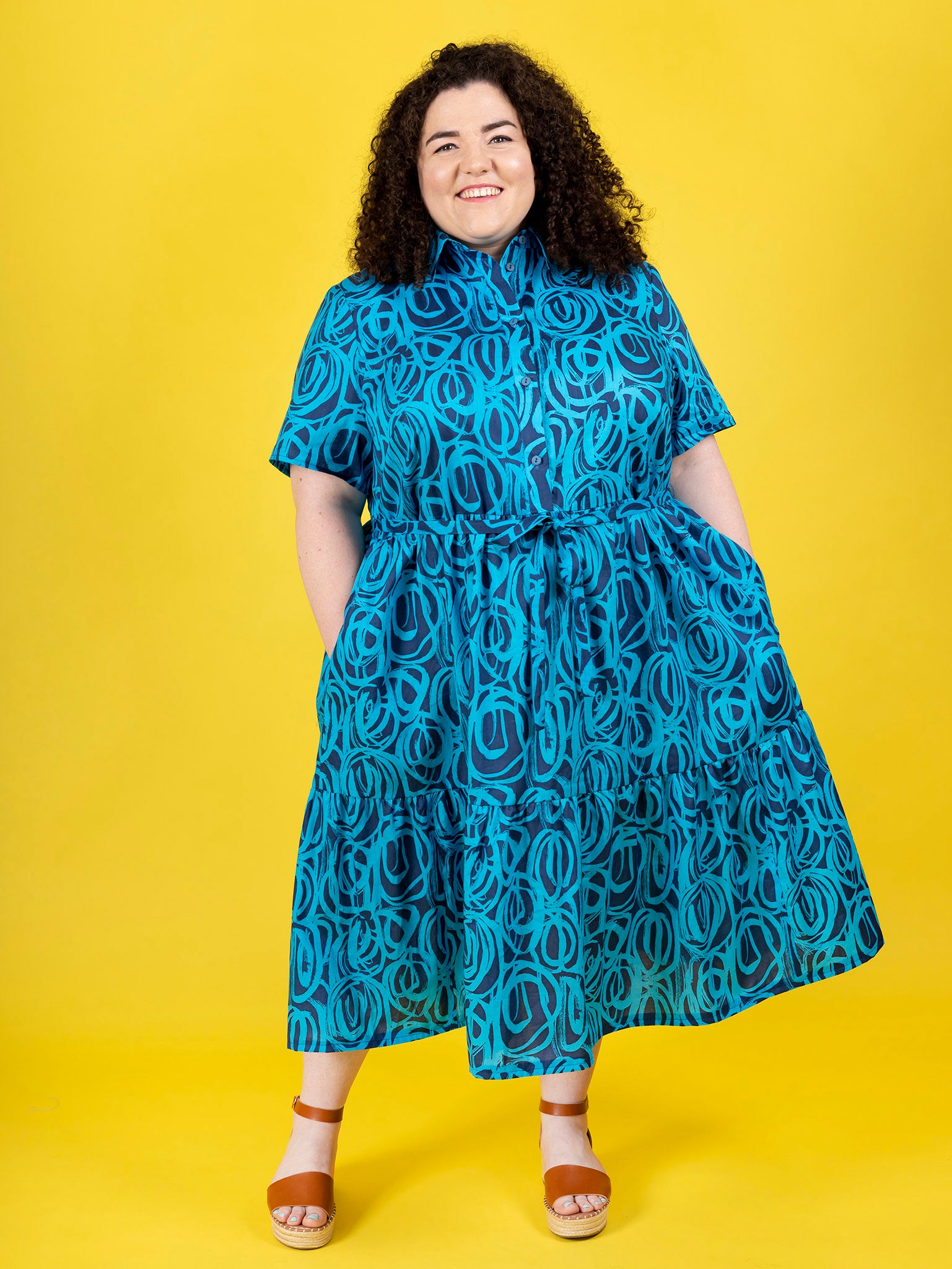 Sewing Kit - Lyra Shirt Dress in Mosaics Viscose (Multiple Colours)