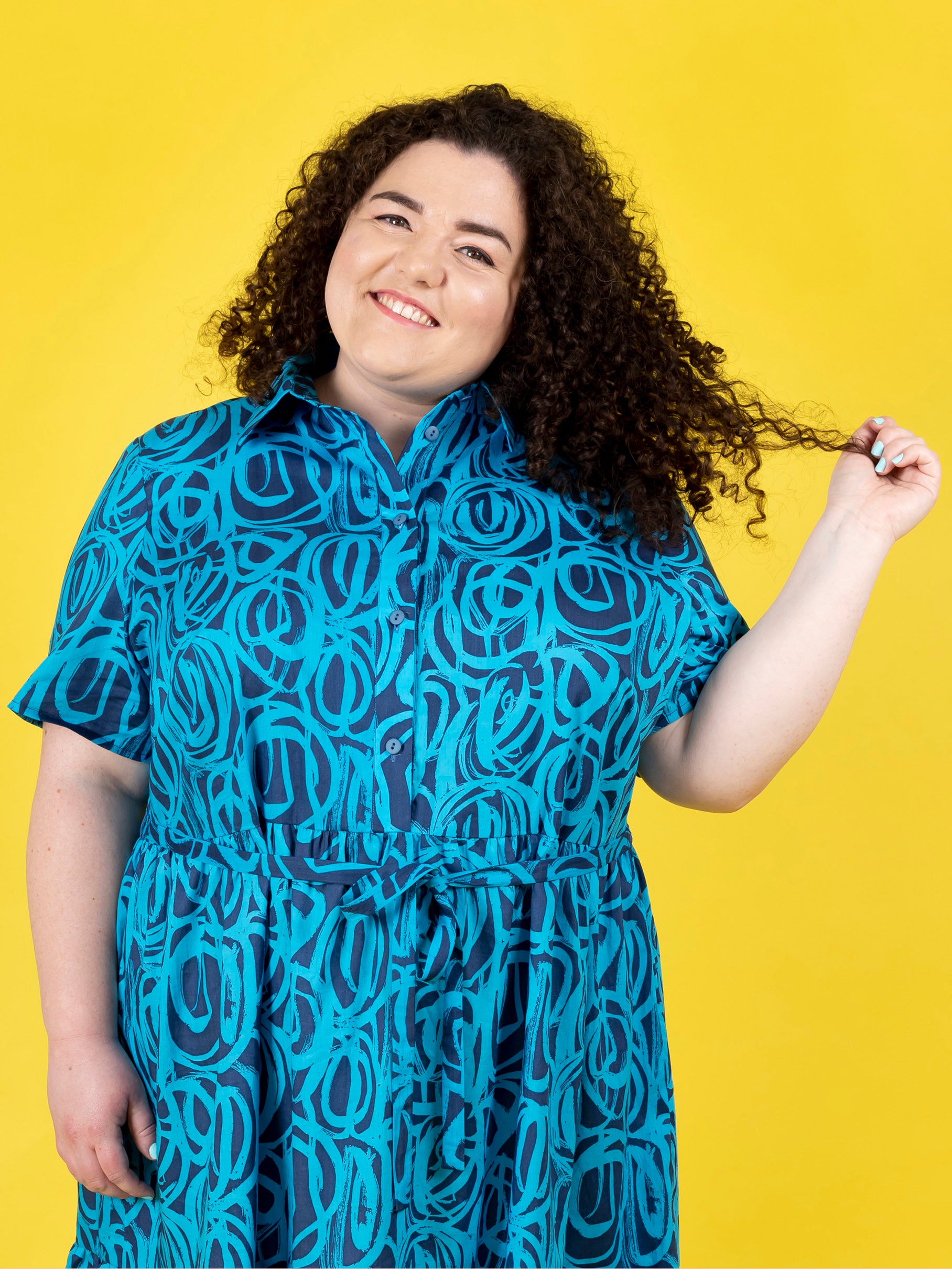 Sewing Kit - Lyra Shirt Dress in Mosaics Viscose (Multiple Colours)
