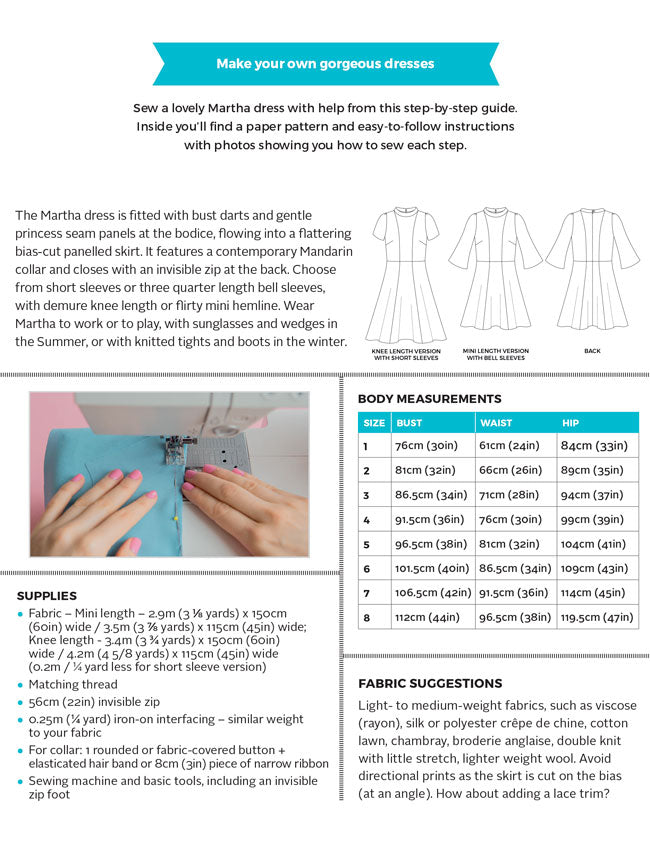 Tilly and the Buttons - Martha Dress Sewing Pattern