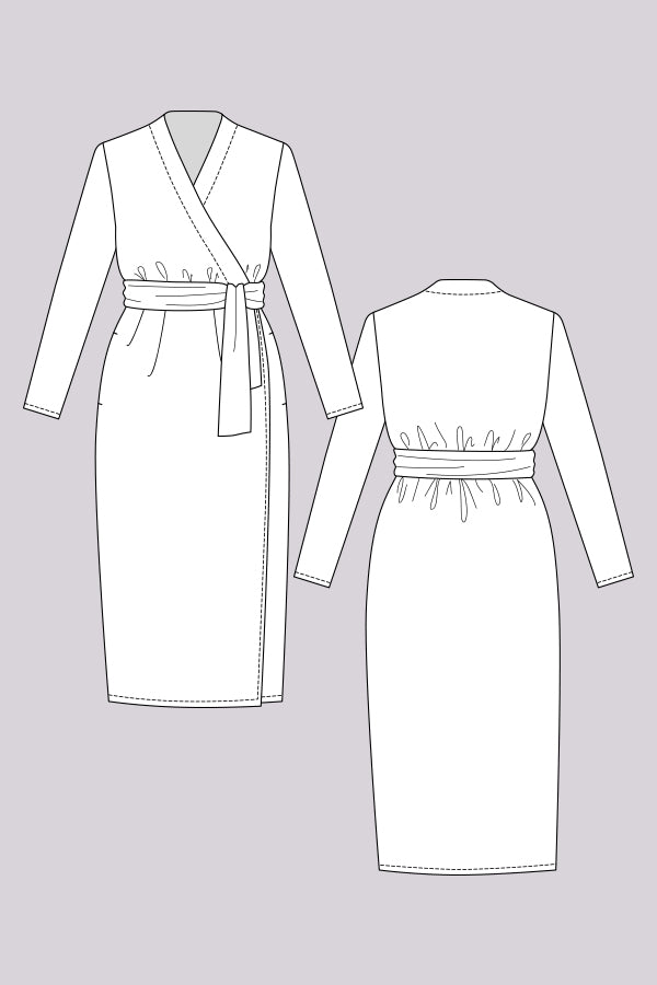 Named Clothing - OLIVIA Jersey Wrap Dress Sewing Pattern