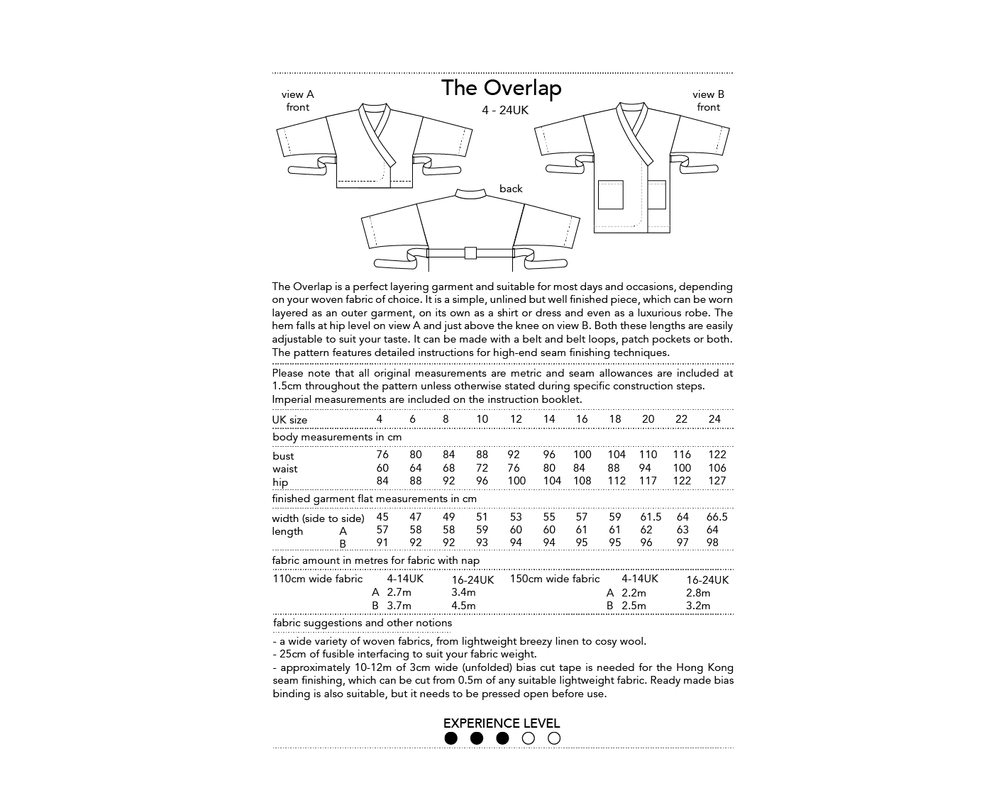 Dhurata Davies - The Overlap Jacket - Paper Sewing Pattern