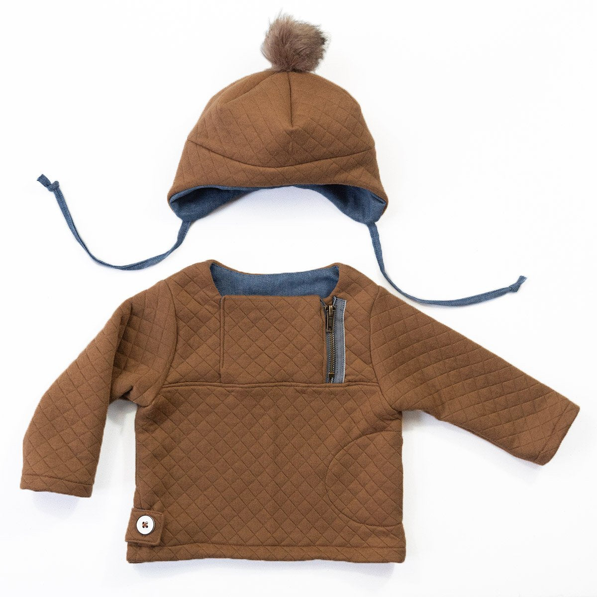 Ikatee - HUGO Sweatshirt and Hat Set- Baby 6M-4Y- Paper Sewing Pattern