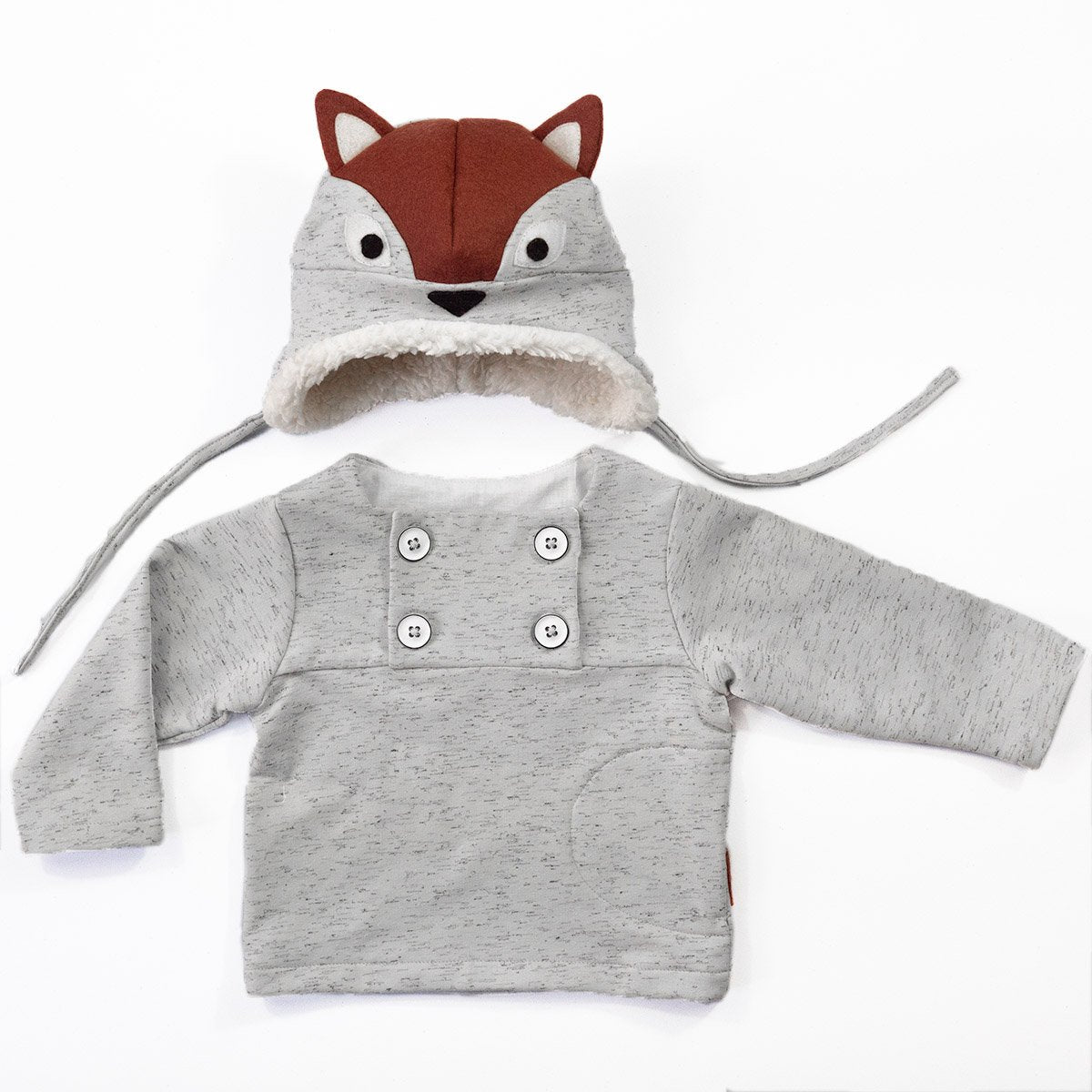 Ikatee - HUGO Sweatshirt and Hat Set- Baby 6M-4Y- Paper Sewing Pattern