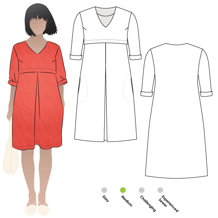 Style ARC - Patricia Rose Dress Dress (Sizes 4 - 16) Sewing Pattern