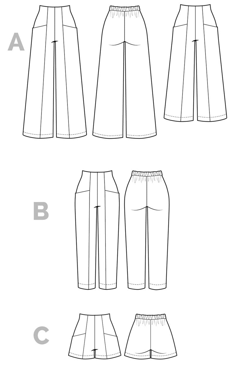 Closet Core - Pietra Trousers and Shorts Sewing Pattern