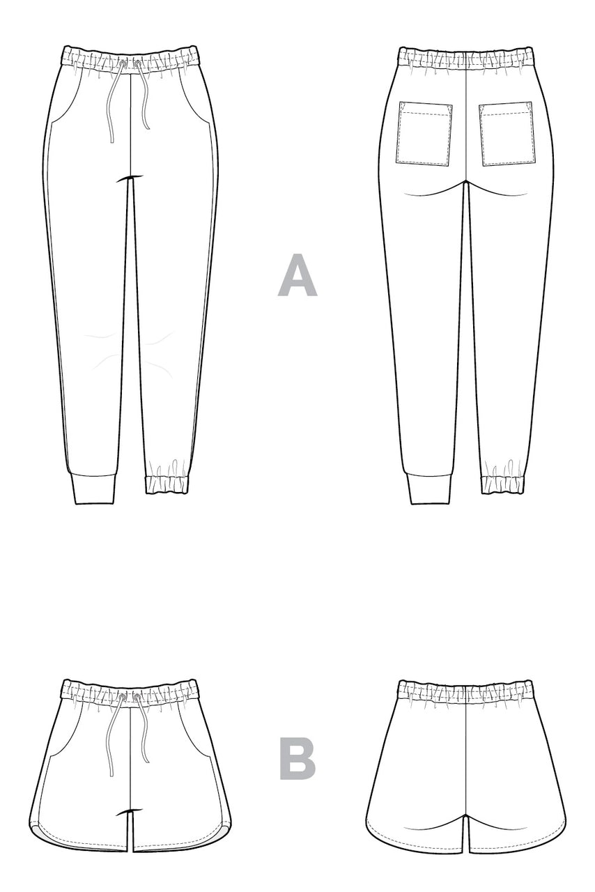 Closet Core - Plateau Joggers/Shorts Sewing Pattern