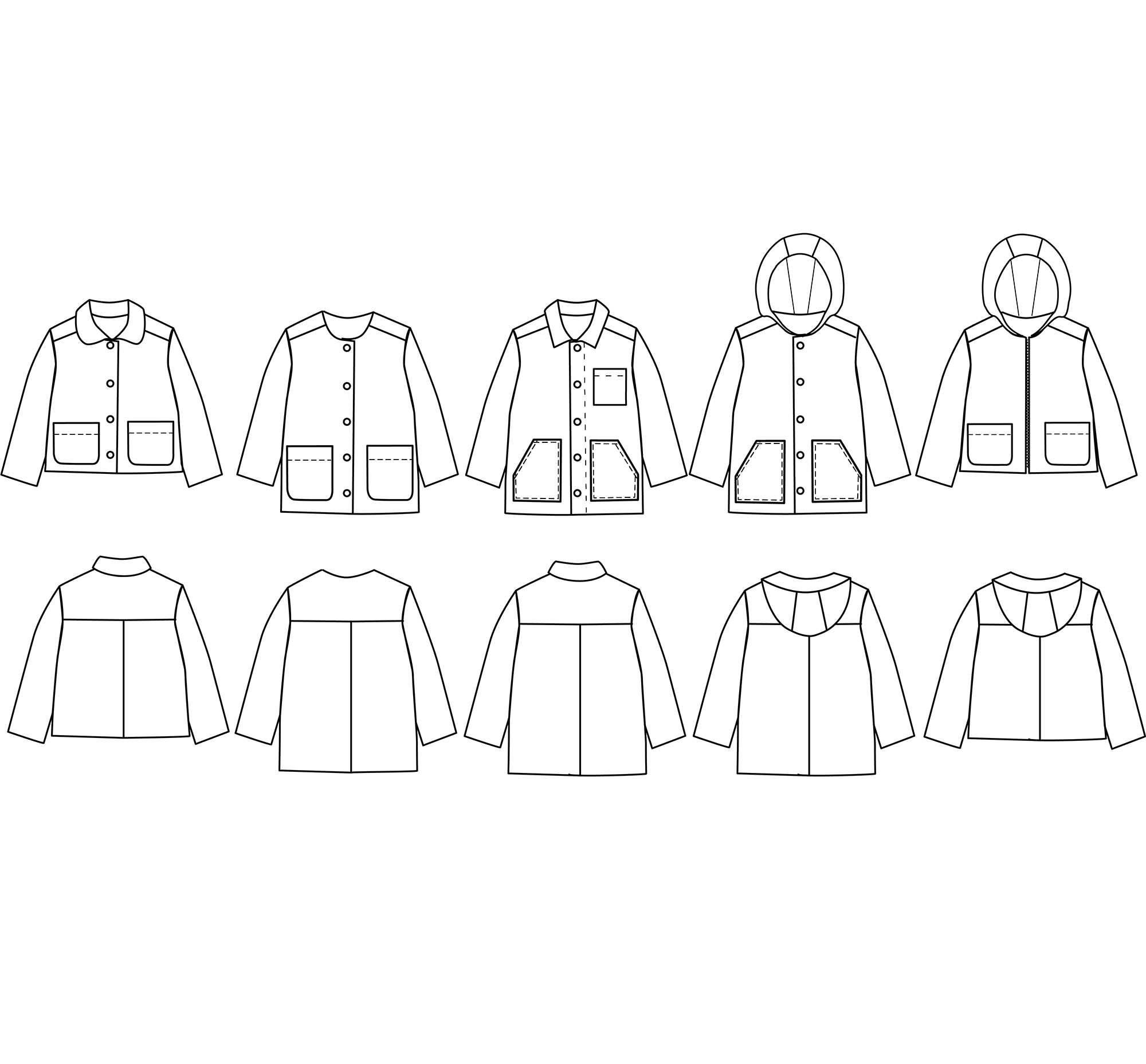 Ikatee - Sam Parka Jacket / Vest - Unisex 6m - 4y - Paper Sewing Pattern