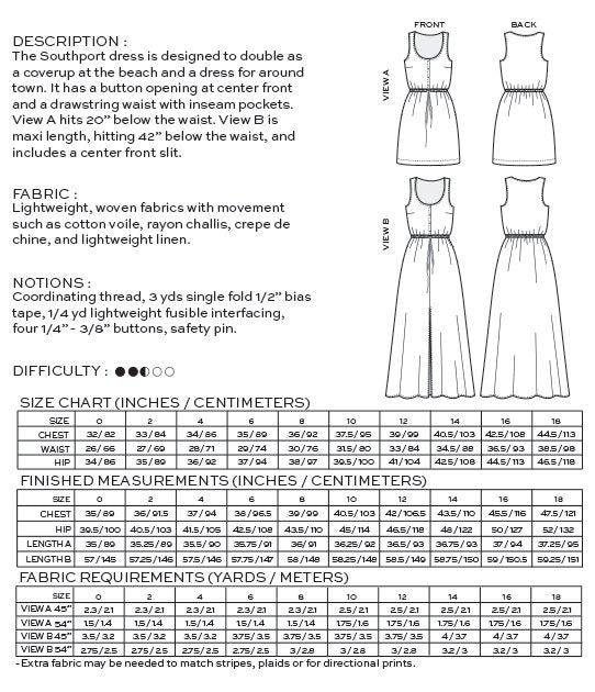 True / Bias - SOUTHPORT Dress Sewing Pattern