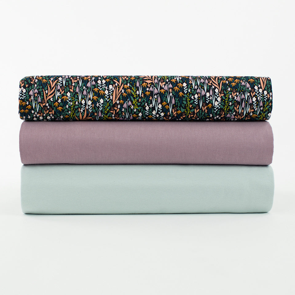 See You At Six - Toadstool Purple Linen Viscose Fabric