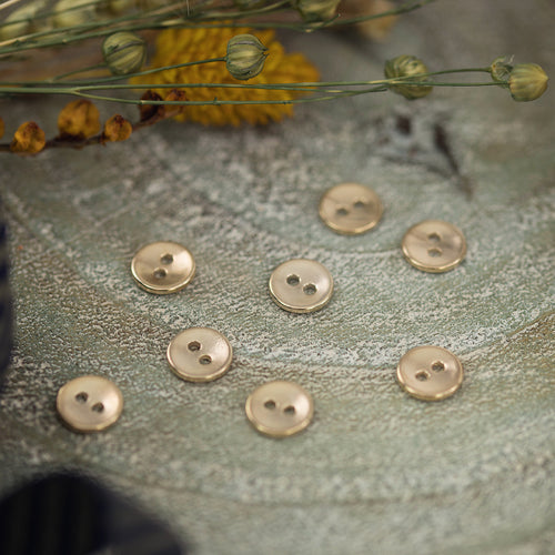 See You At Six -  Metal Smooth Soft Gold Buttons (10mm and 11mm sizes)