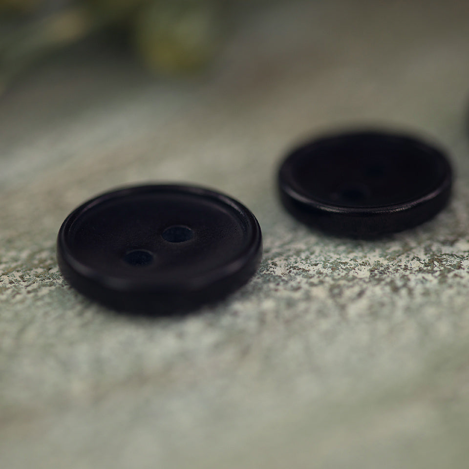 See You At Six - Corozo Black Buttons (10mm, 11mm and 12mm sizes)