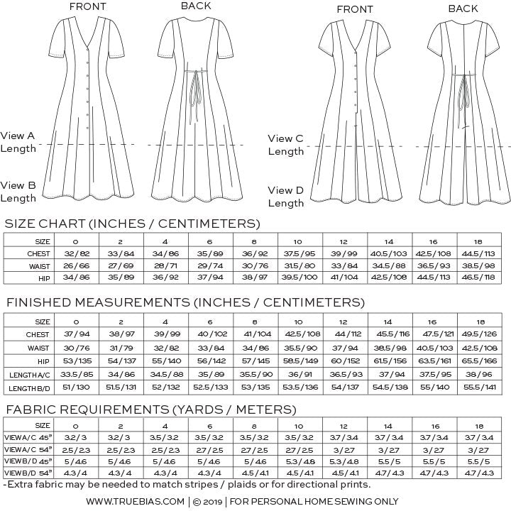 True / Bias  -  SHELBY Dress and Romper Sewing Pattern