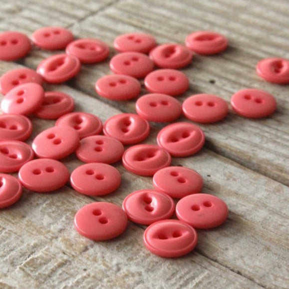Églantine & Zoé - Essential Button in Coral 10mm