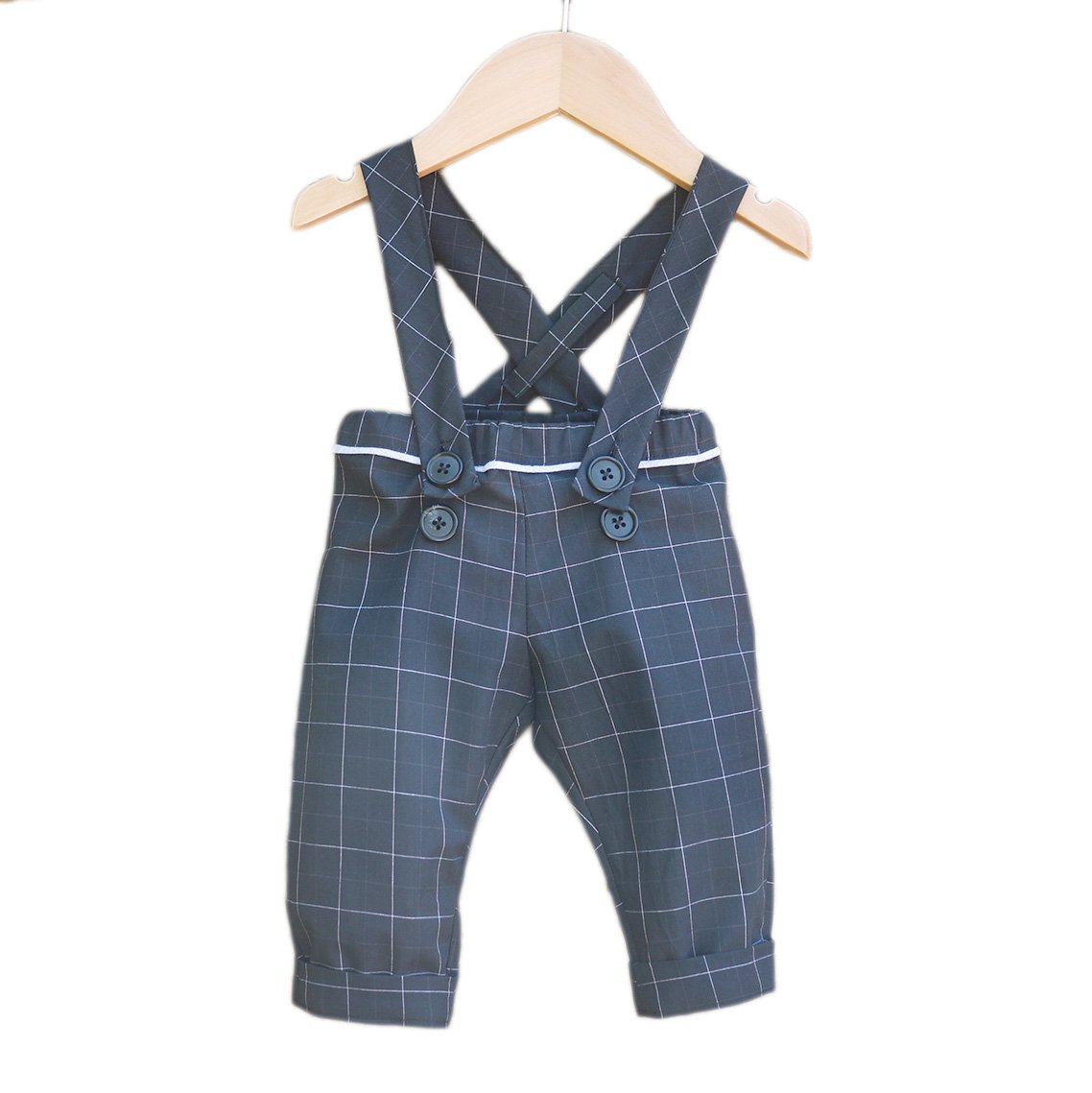 Ikatee - BRIGHTON pants/shorty with suspenders - Baby 6M/4Y- Paper Sewing Pattern