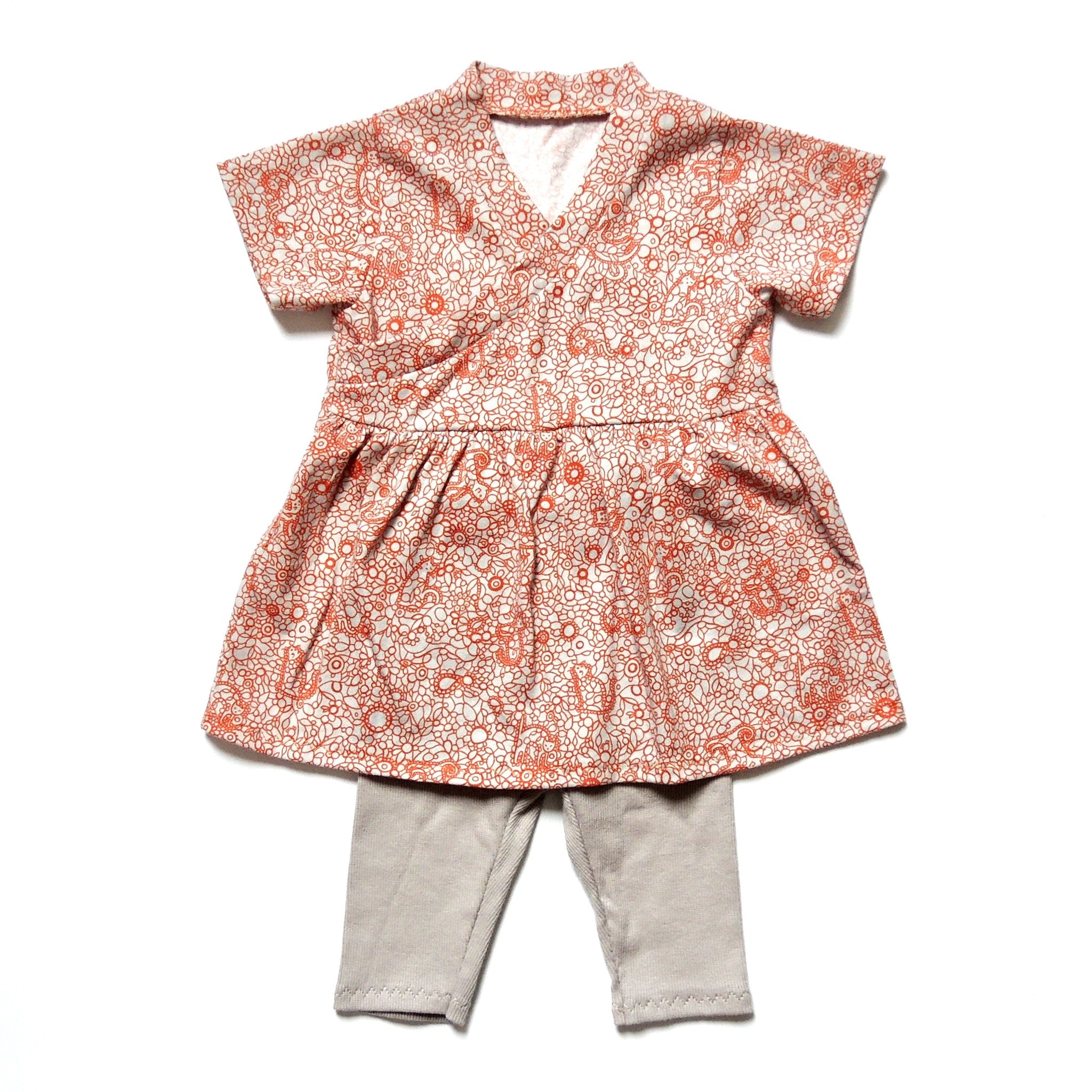 Dhurata Davies - Flow Dress and Riley Leggings (Newborn - 24 months) - Paper Sewing Pattern