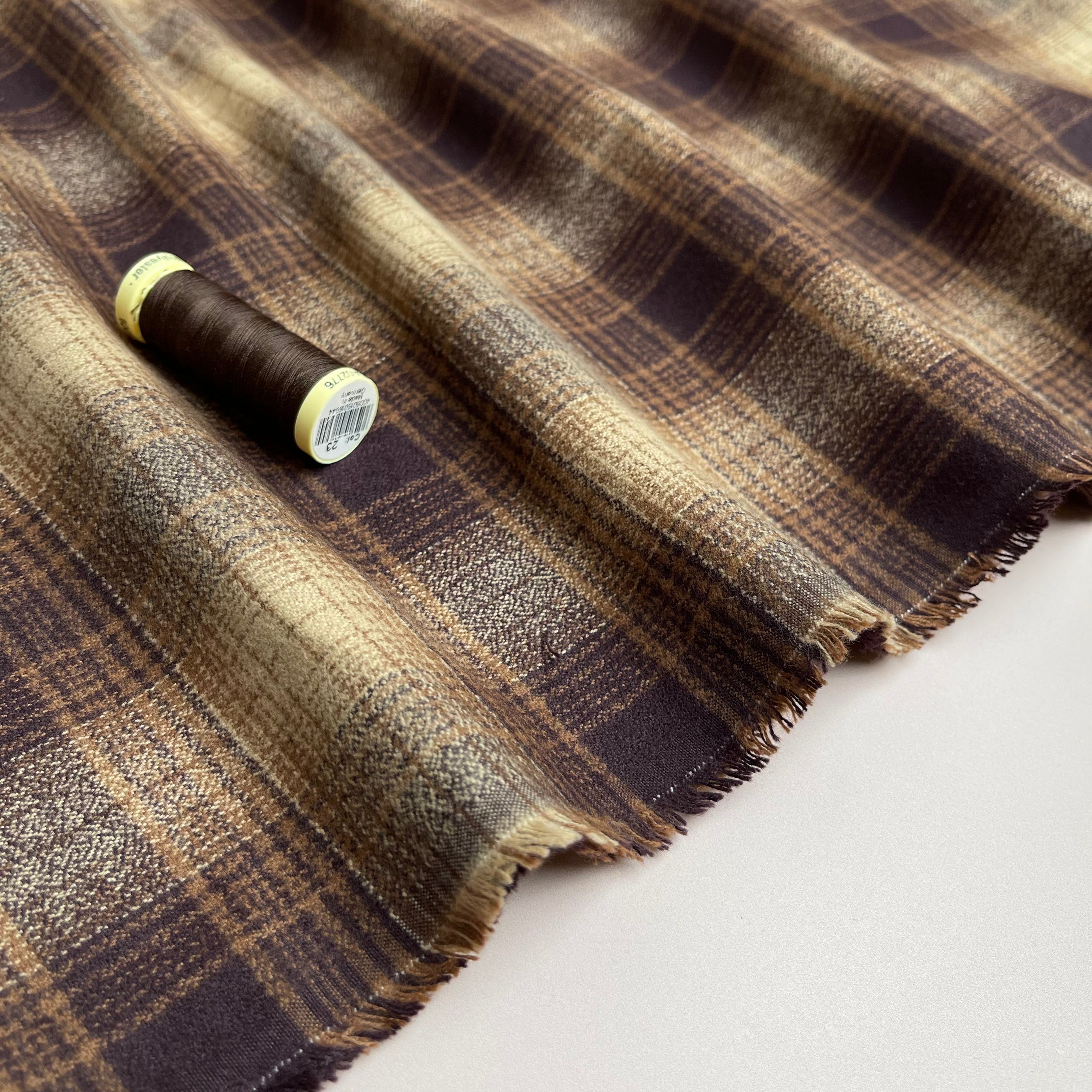 REMNANT 0.93 Metre - Espresso Mammoth Cotton Flannel