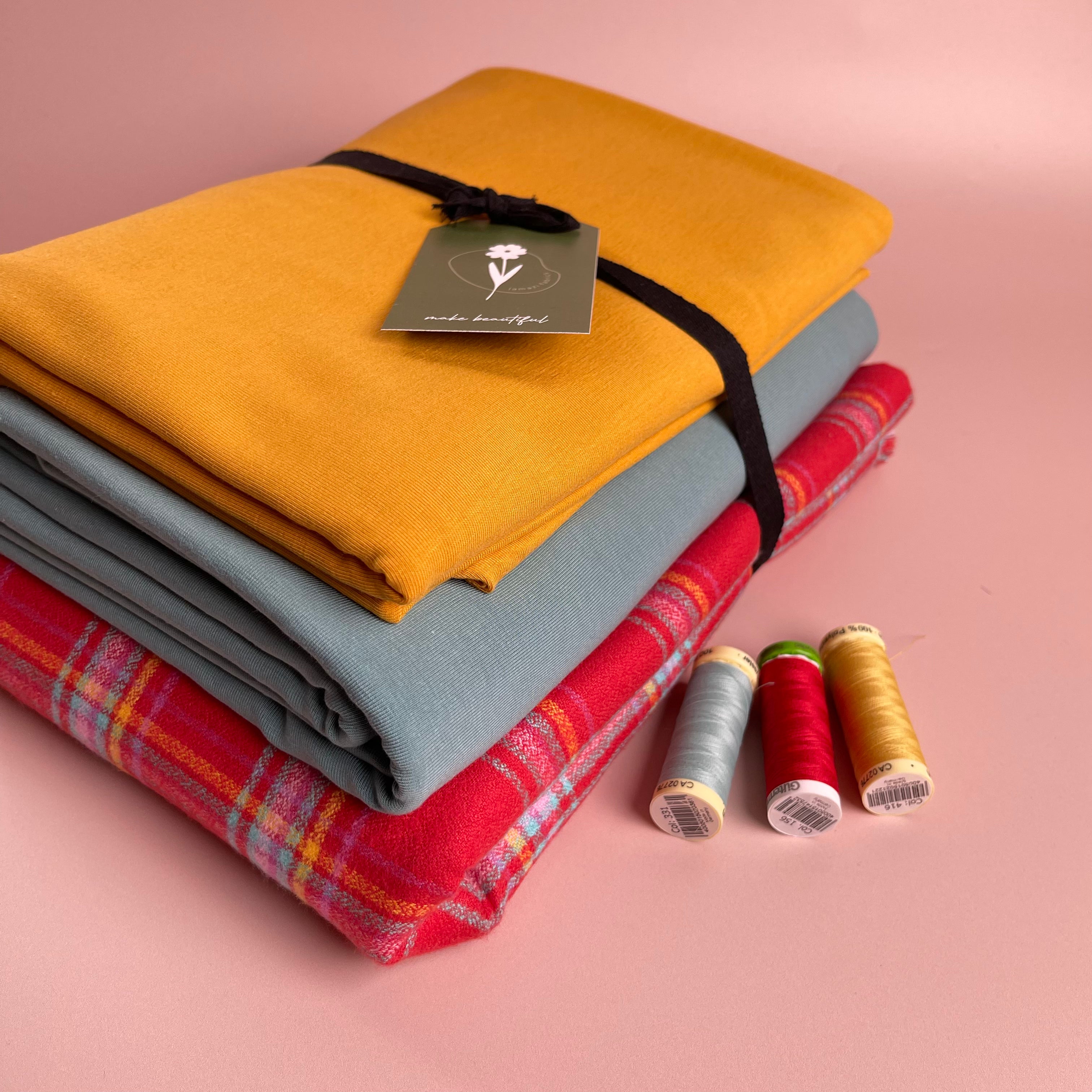 Limited Edition - Luxury Eco Pyjama Kit with Strawberry Red Cotton Flannel