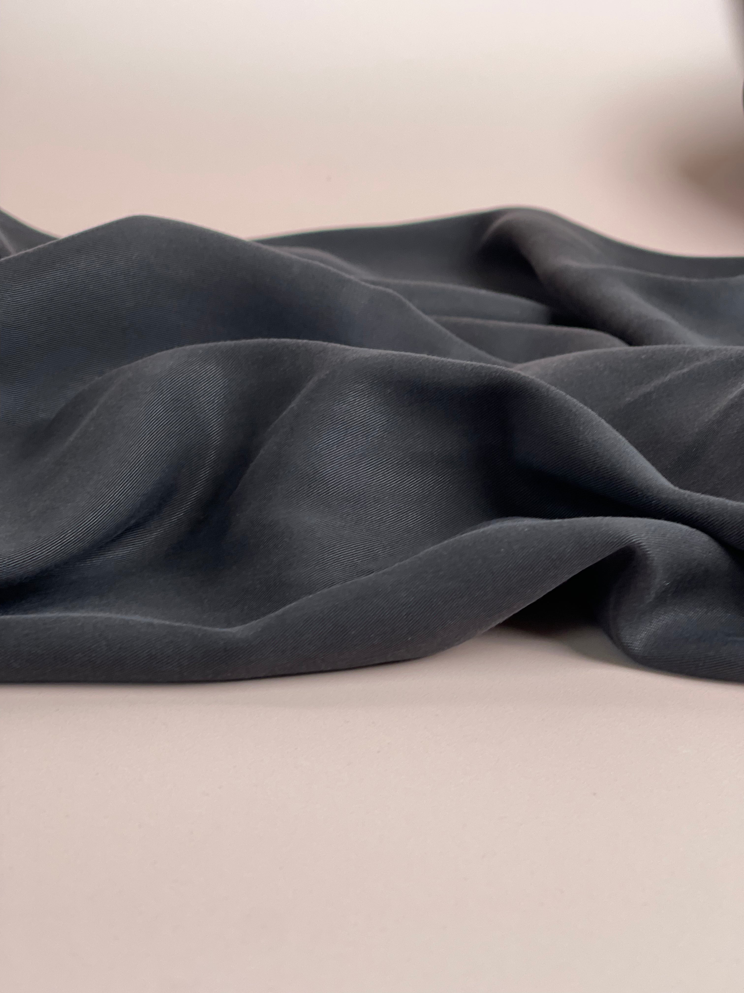Lush Sandwashed Lyocell Twill in Black