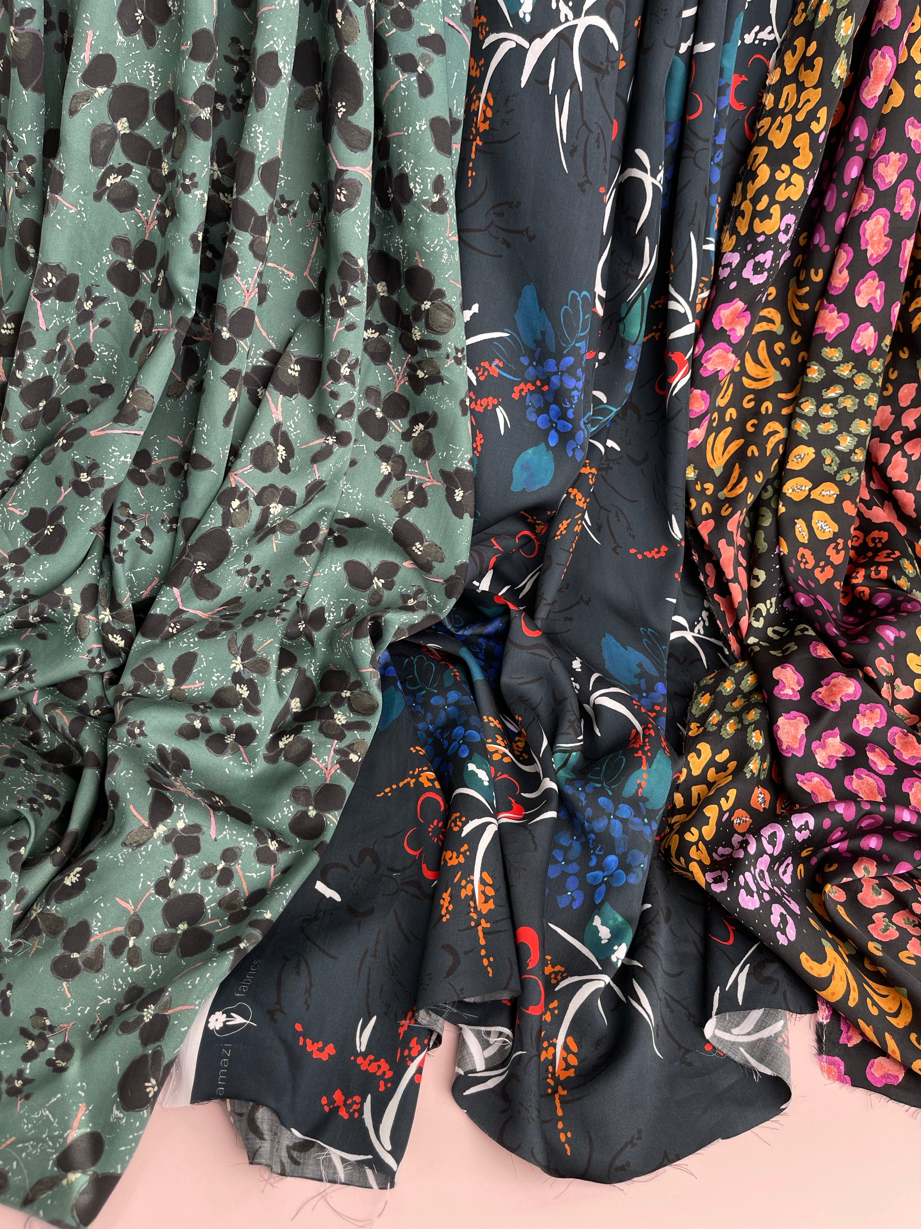 Garden of Dreams - Midnight Blooms Sateen with TENCEL™ Lyocell Fibres