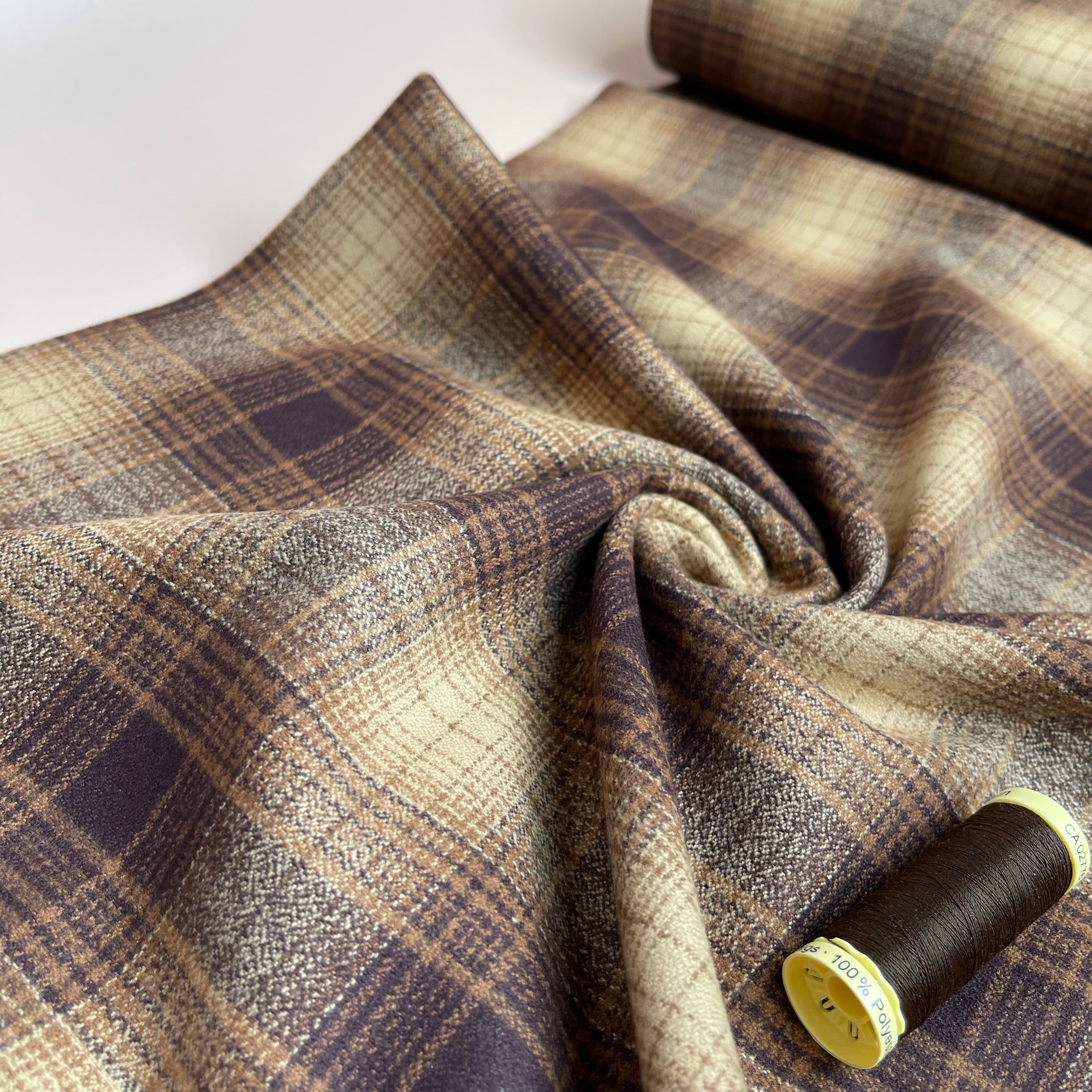 REMNANT 0.93 Metre - Espresso Mammoth Cotton Flannel