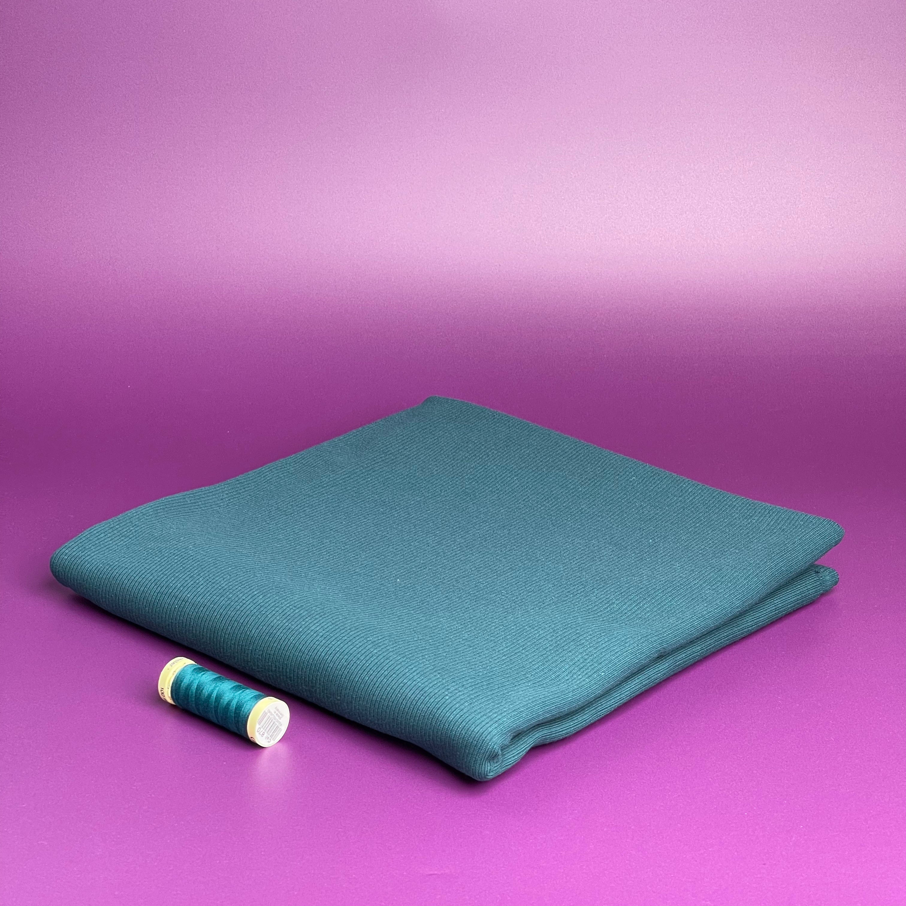Cosy Cotton Ribbed Jersey - Dark Sea