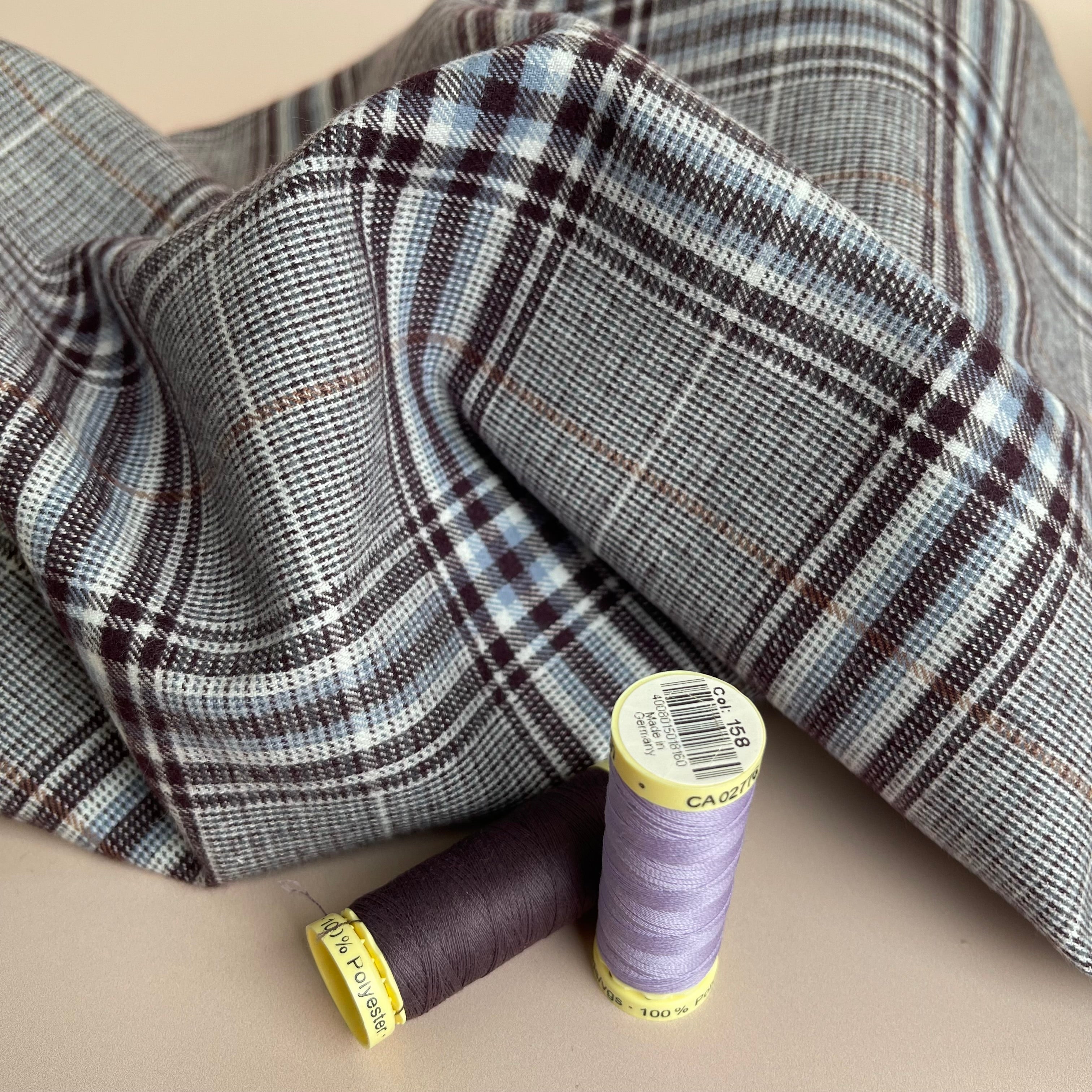 Highland Mauve Yarn Dyed Cotton Flannel