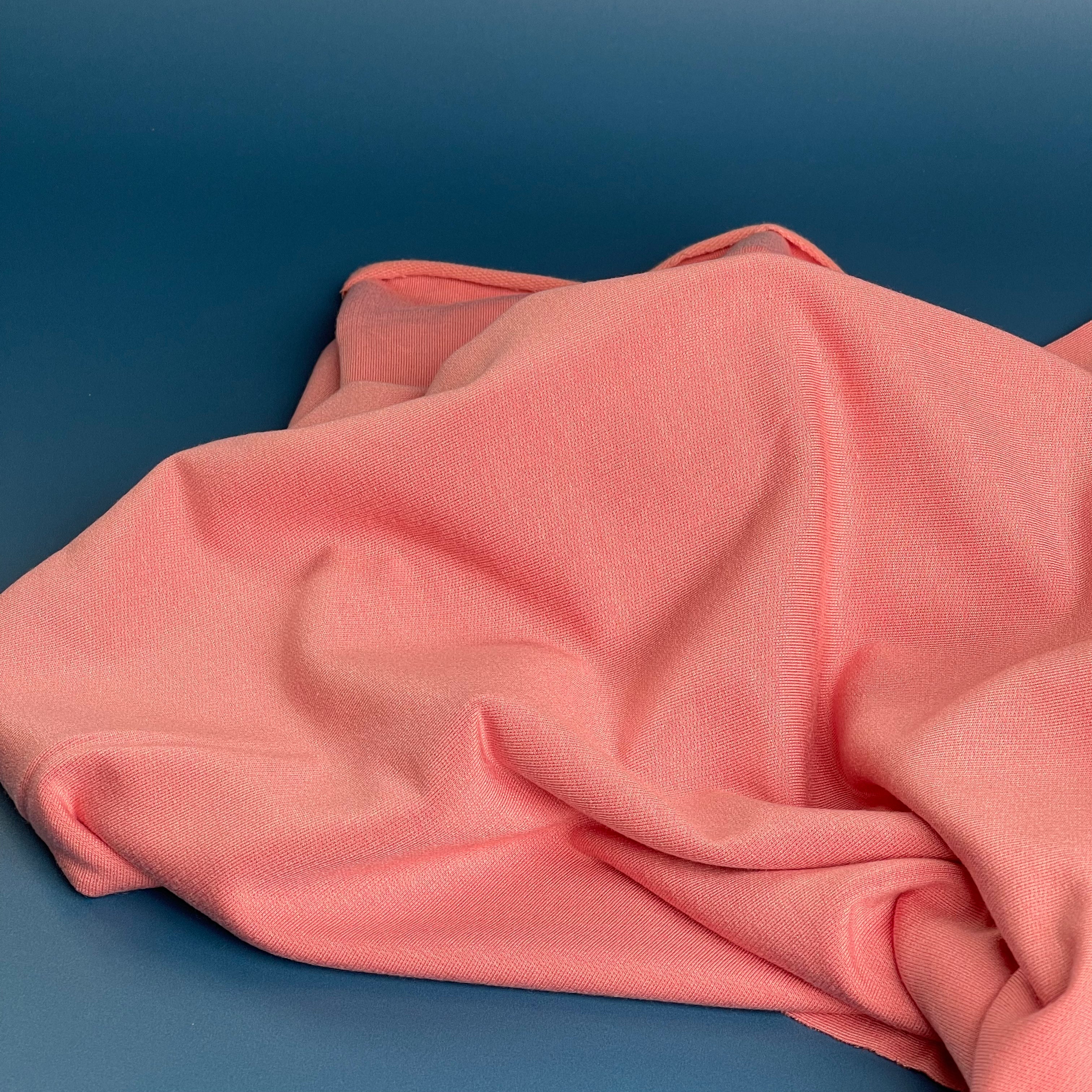 REMNANT 0.75 metre - Splendour Modal French Terry in Coral Pink