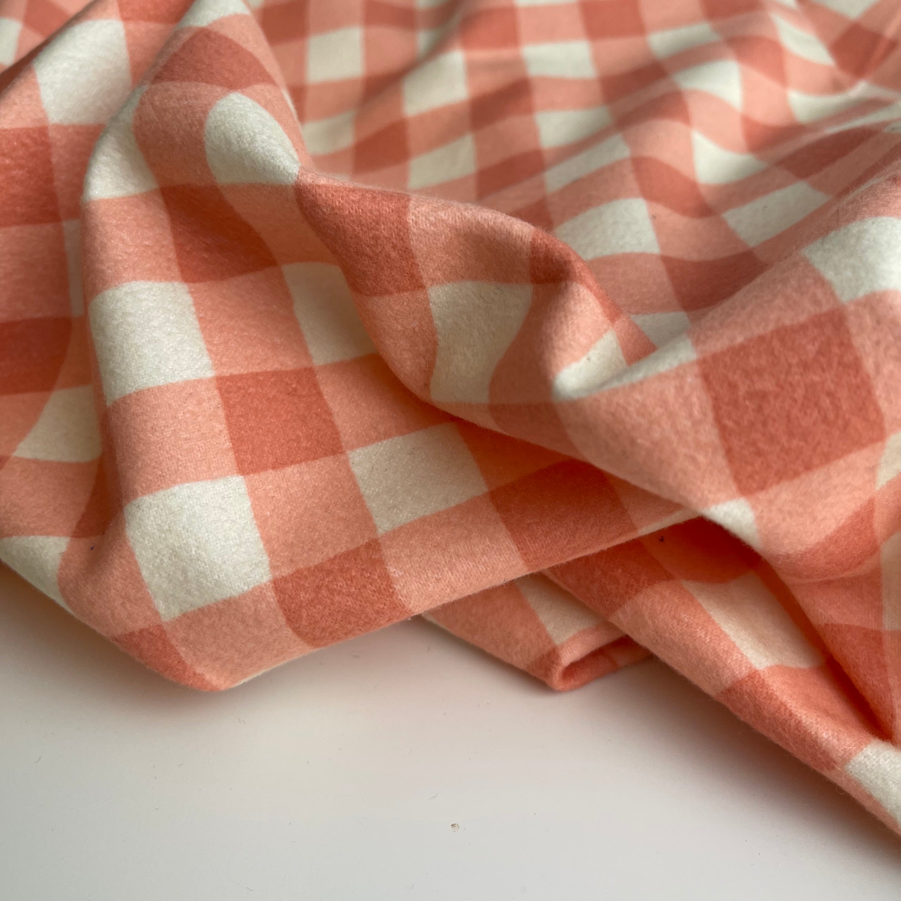 REMNANT 2.63 metres - Art Gallery Fabrics - Plaid Of My Dreams Blush Brushed Cotton Flannel