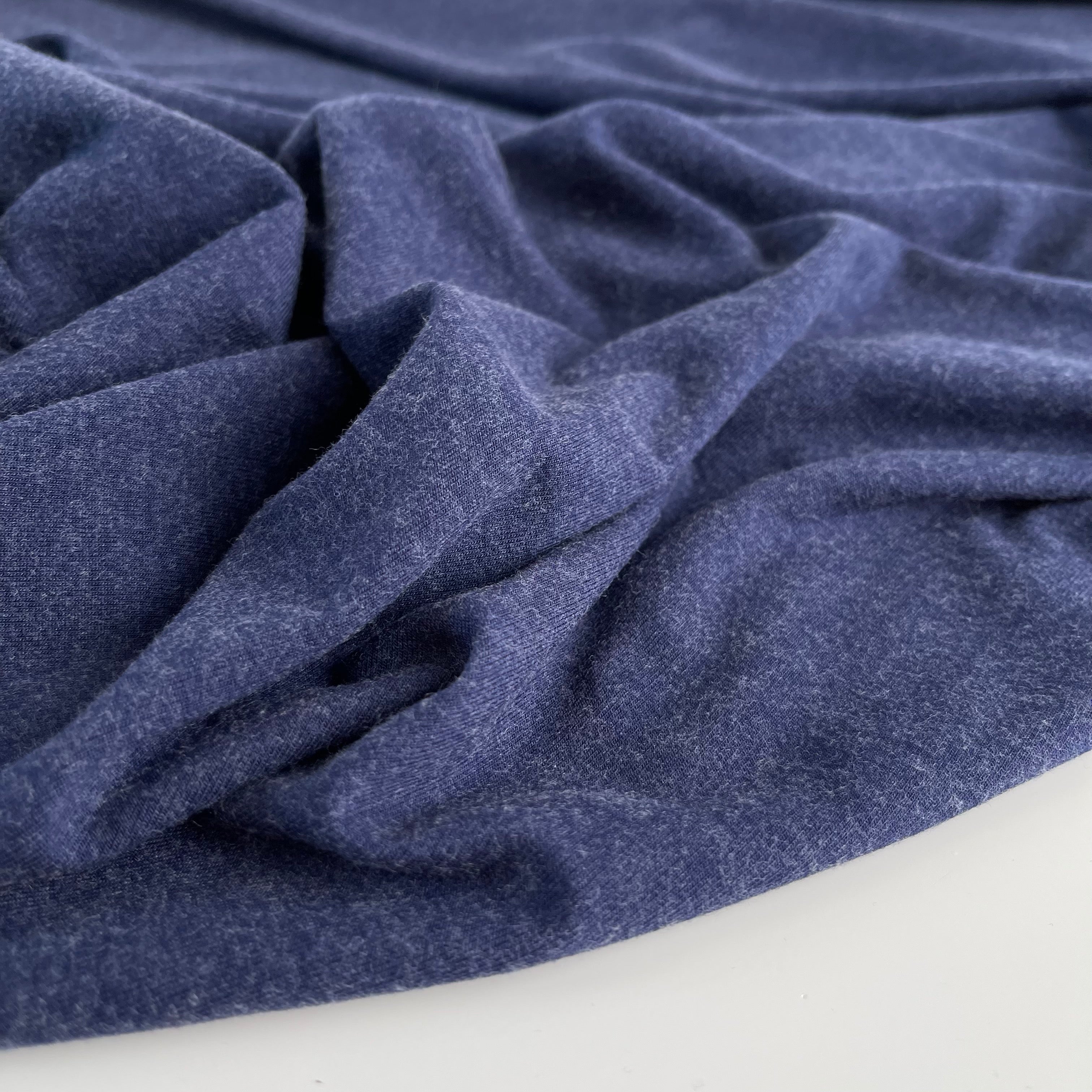 Allure Navy Soft Single Knit Fabric
