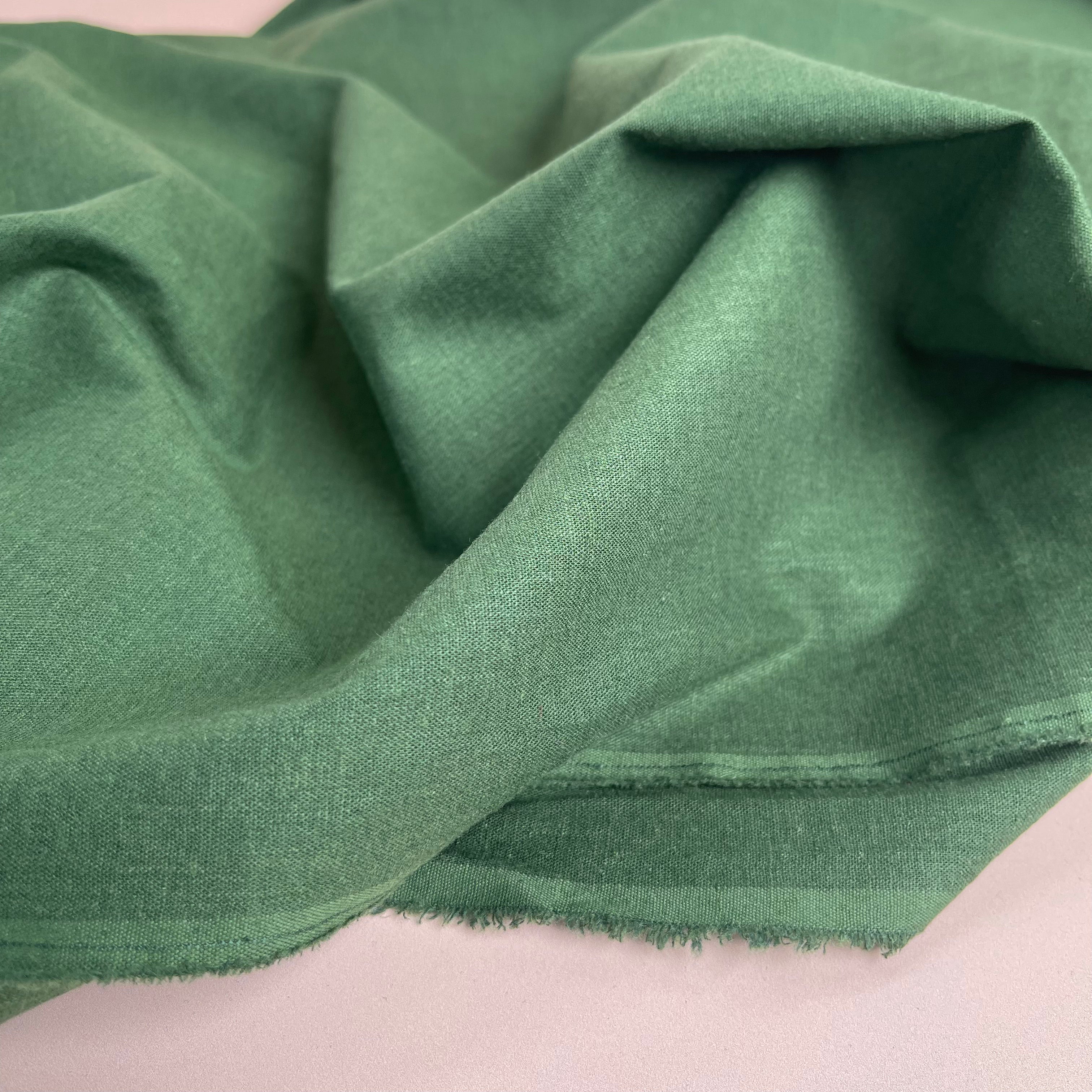 Sorona Linen in Mountain Green - New Eco Linen Blend Fabric