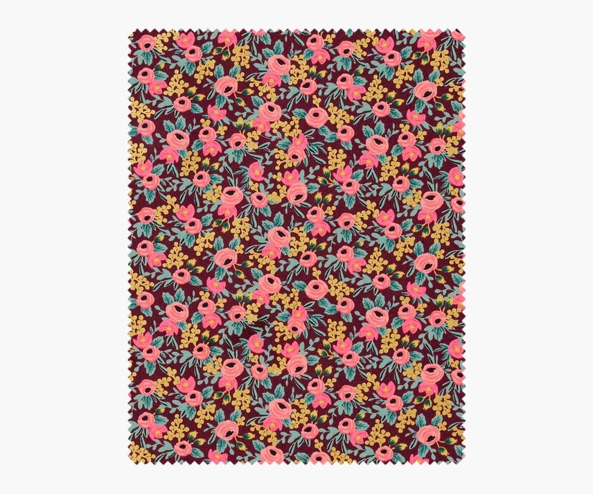 Rifle Paper Co - Garden Party Rosa Burgundy Metallic Cotton Fabric