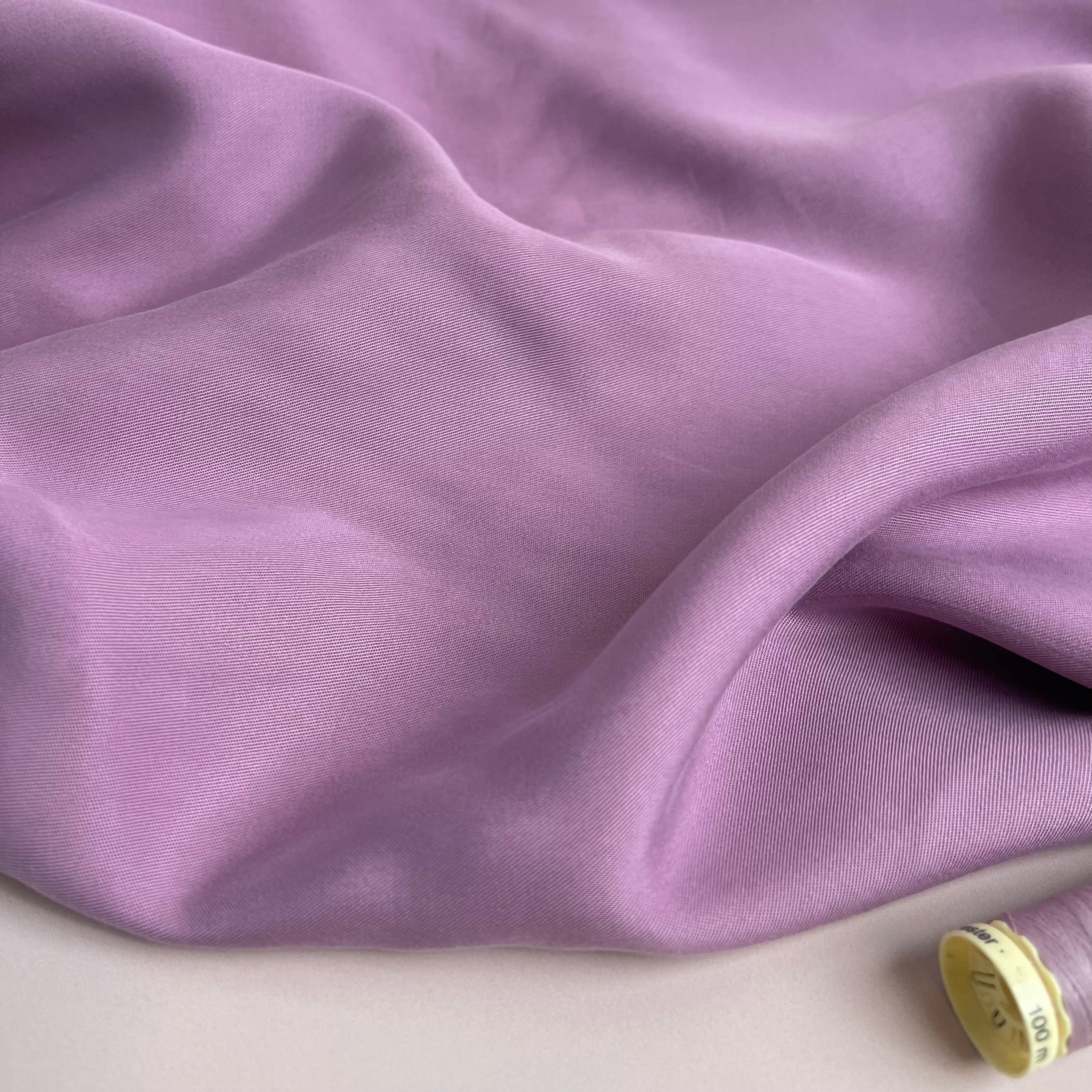 REMNANT 0.61 Metre - Lush Sandwashed Lyocell Twill in Lilac